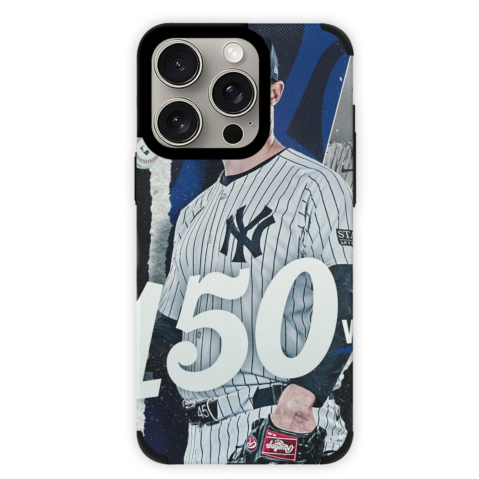 Gerrit Cole 10 IPhone 15 Pro Max PU Leather Case – Soft Lining, 360° Protection – Precise Fit, 3D Buttons, Easy Charging – Anti-Yellowing, Easy To Clean