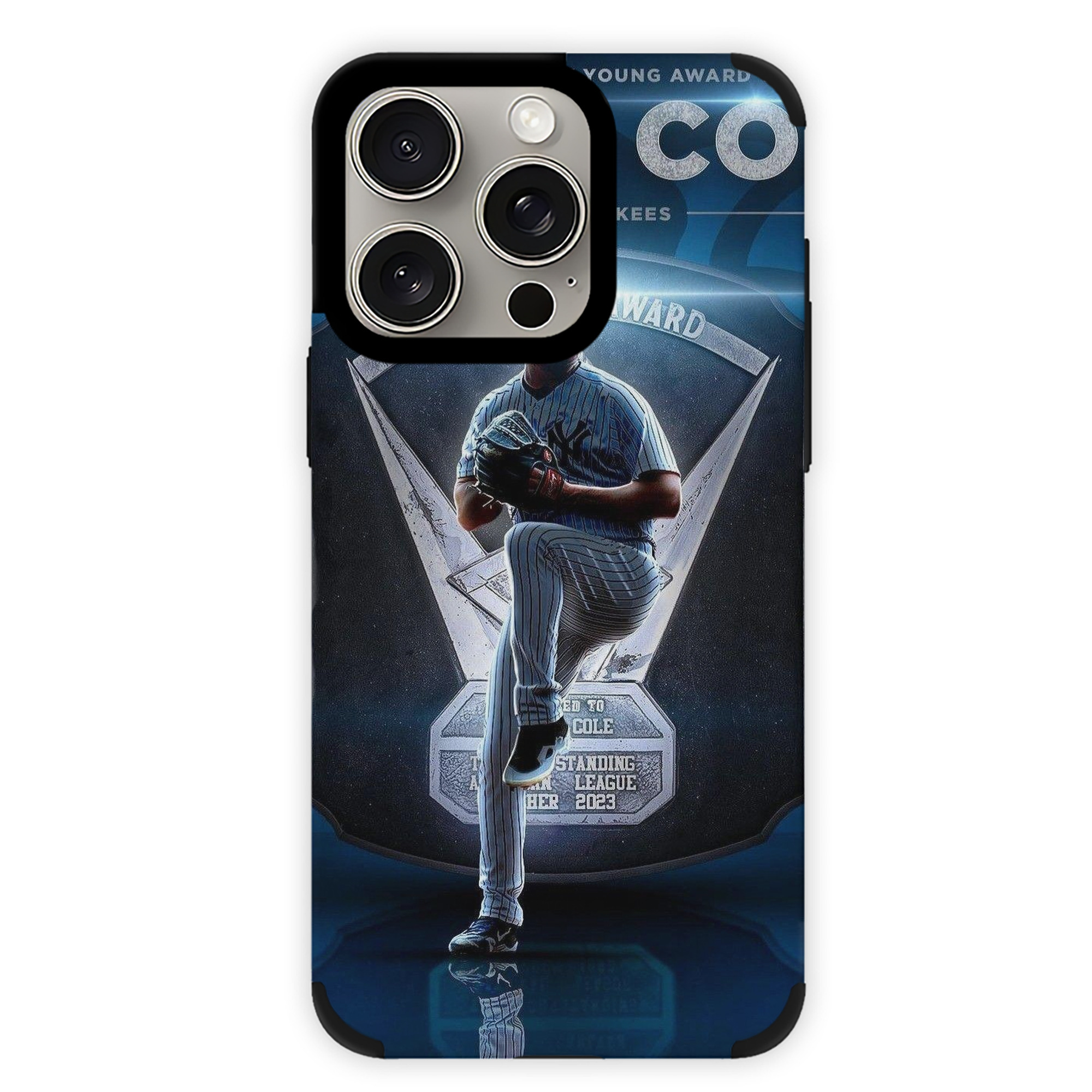 Gerrit Cole 15 IPhone 15 Pro Max PU Leather Case – Soft Lining, 360° Protection – Precise Fit, 3D Buttons, Easy Charging – Anti-Yellowing, Easy To Clean