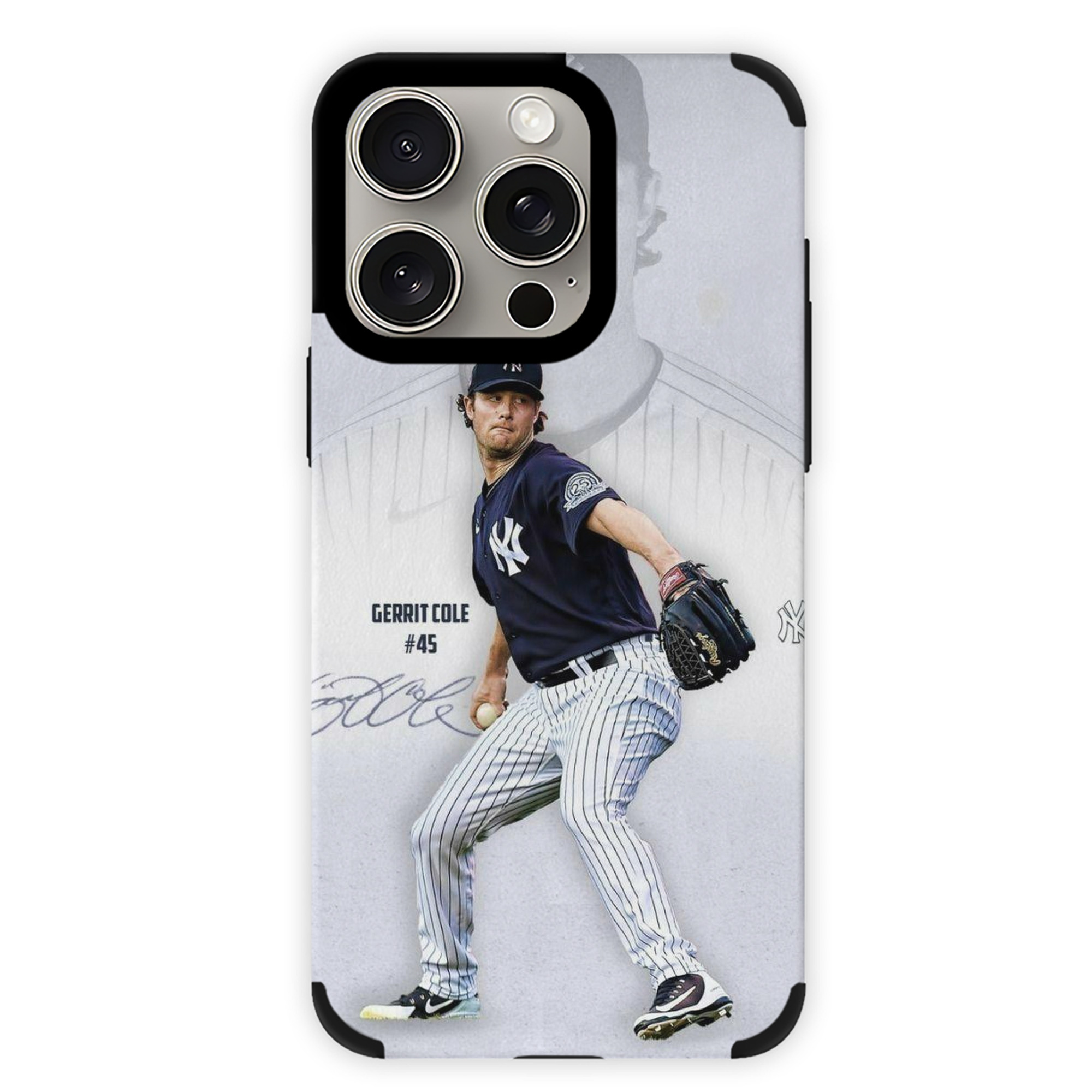 Gerrit Cole 17 IPhone 15 Pro Max PU Leather Case – Soft Lining, 360° Protection – Precise Fit, 3D Buttons, Easy Charging – Anti-Yellowing, Easy To Clean