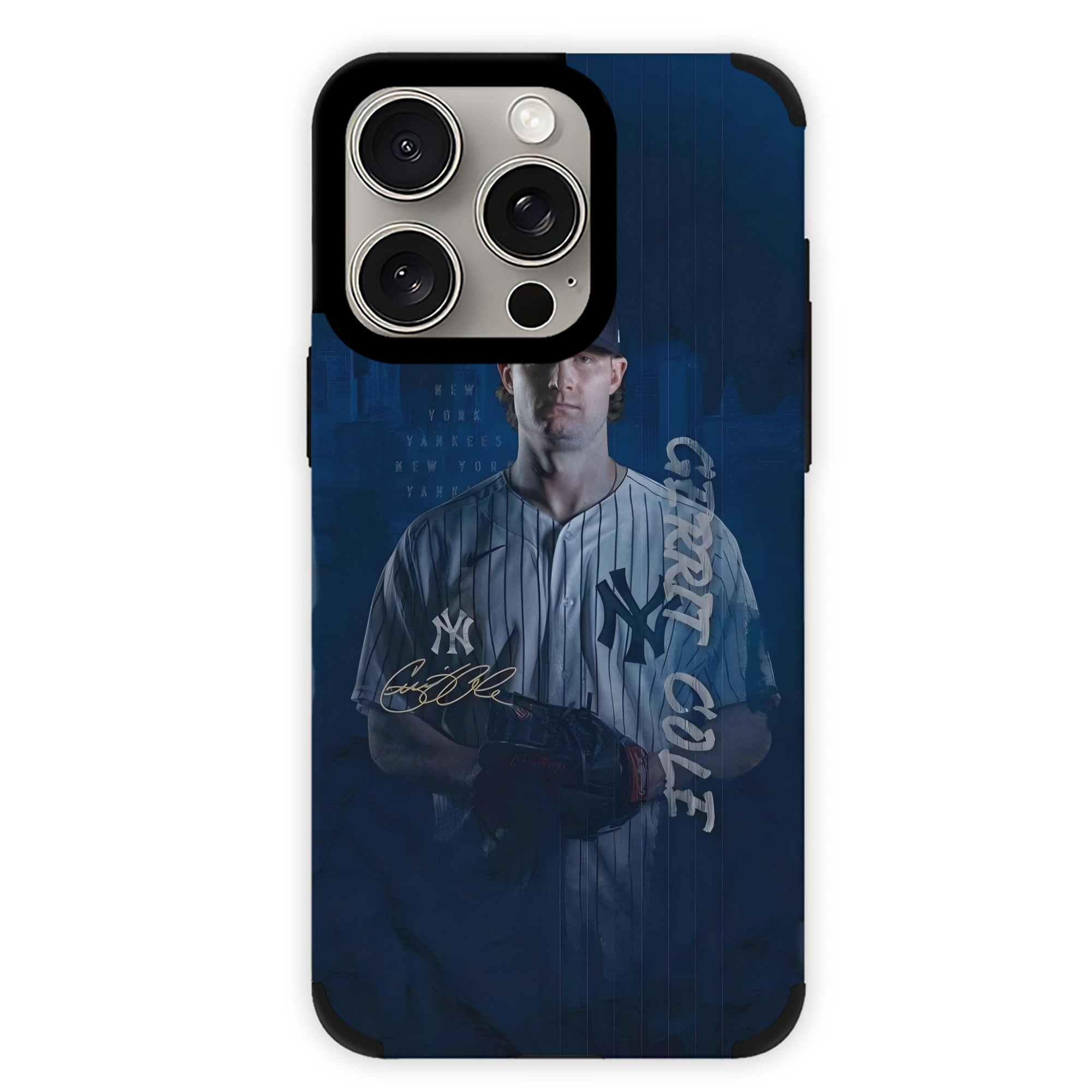 Gerrit Cole 19 IPhone 15 Pro Max PU Leather Case – Soft Lining, 360° Protection – Precise Fit, 3D Buttons, Easy Charging – Anti-Yellowing, Easy To Clean
