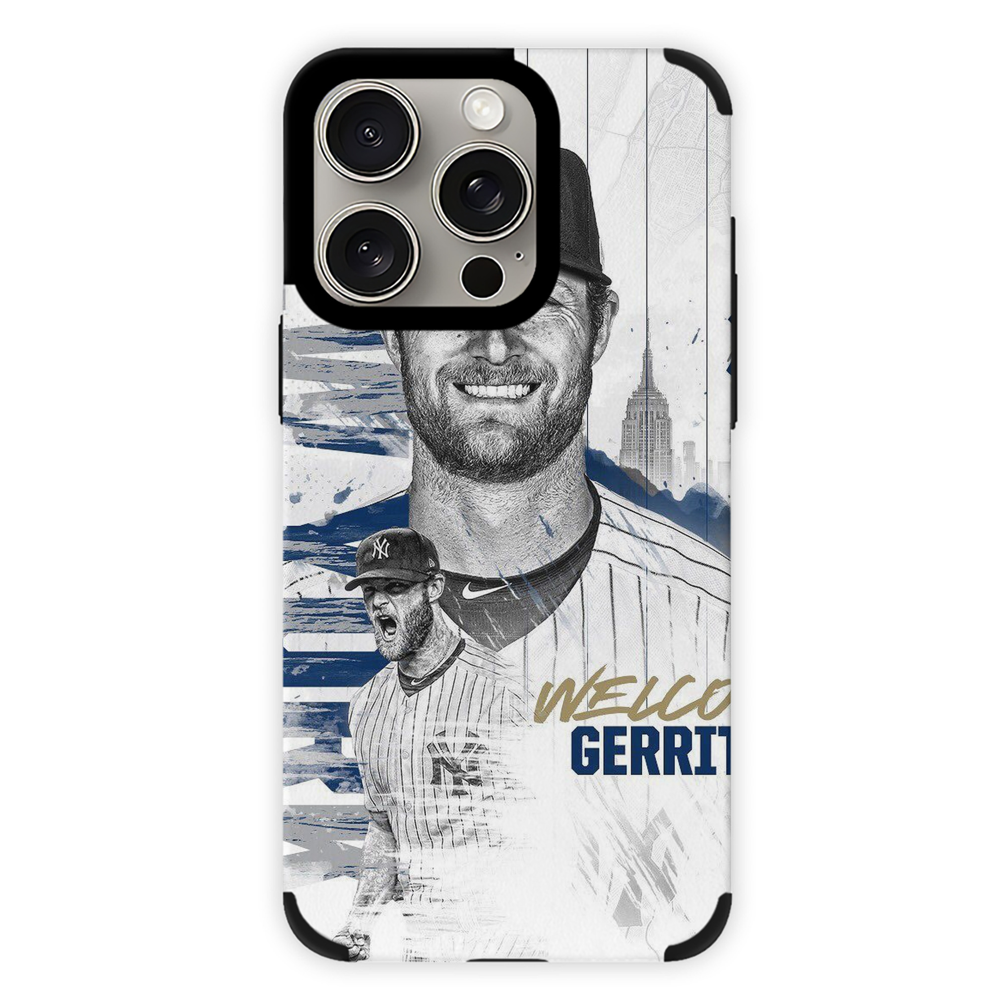 Gerrit Cole 26 IPhone 15 Pro Max PU Leather Case – Soft Lining, 360° Protection – Precise Fit, 3D Buttons, Easy Charging – Anti-Yellowing, Easy To Clean