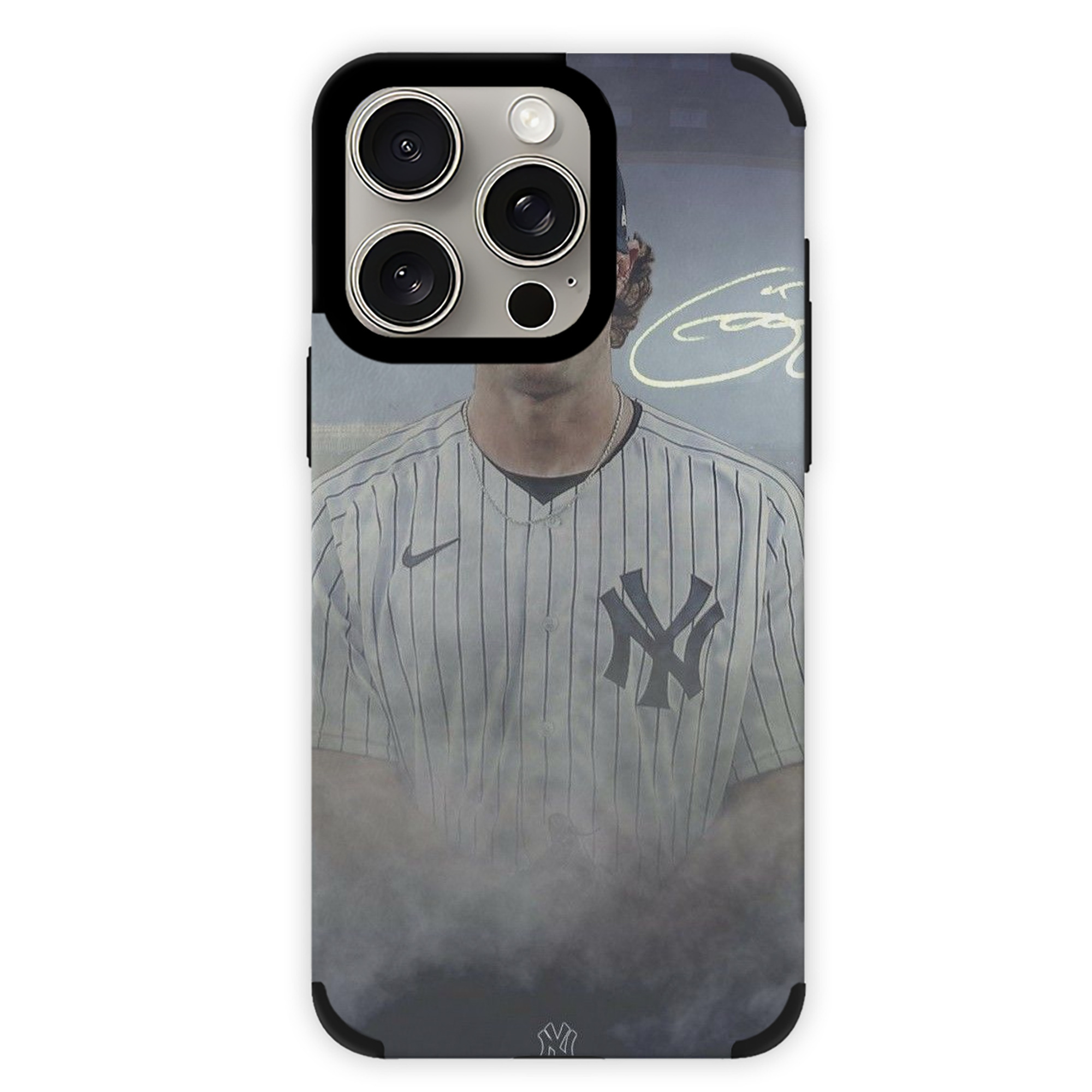 Gerrit Cole 27 IPhone 15 Pro Max PU Leather Case – Soft Lining, 360° Protection – Precise Fit, 3D Buttons, Easy Charging – Anti-Yellowing, Easy To Clean