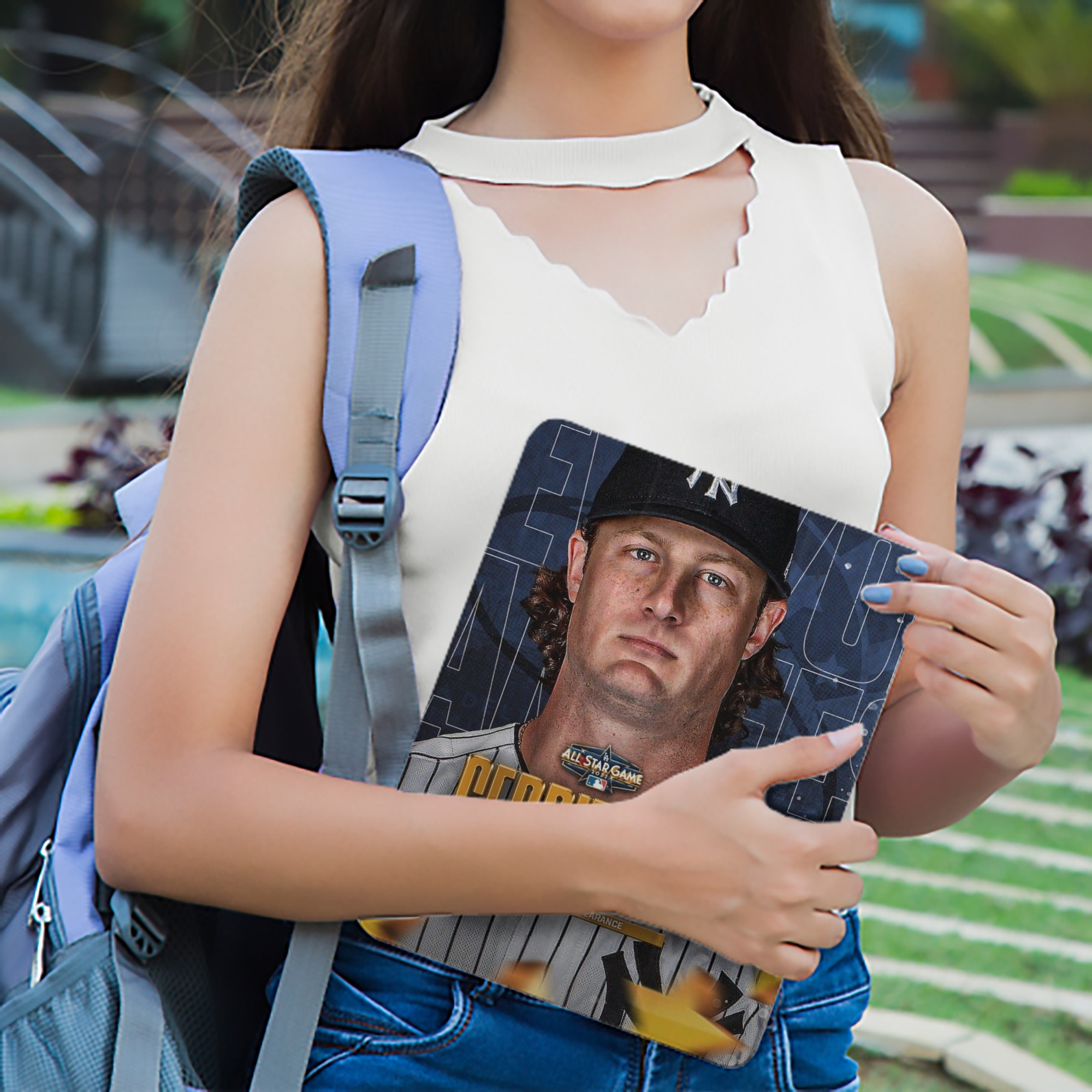 Gerrit Cole 5 Premium Tri-Fold PU Leather & Silicone IPad Case With Pencil Slot – Fits 9.5,10.5,10.9 – Adjustable Stand, Slim, Protective