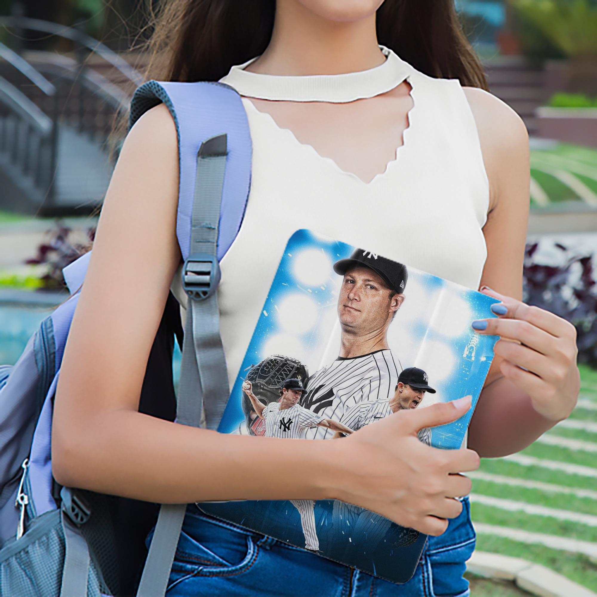 Gerrit Cole 7 Premium Tri-Fold PU Leather & Silicone IPad Case With Pencil Slot – Fits 9.5,10.5,10.9 – Adjustable Stand, Slim, Protective