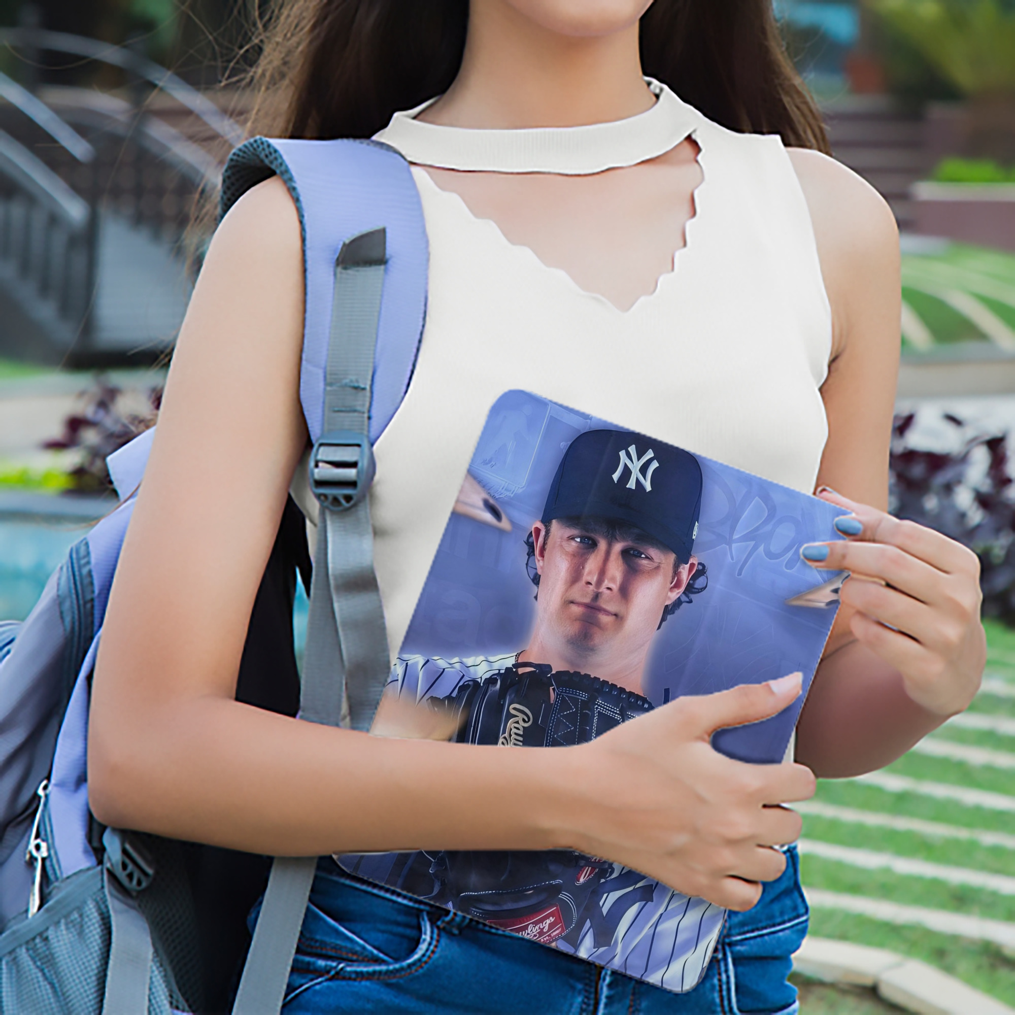 Gerrit Cole 9 Premium Tri-Fold PU Leather & Silicone IPad Case With Pencil Slot – Fits 9.5,10.5,10.9 – Adjustable Stand, Slim, Protective