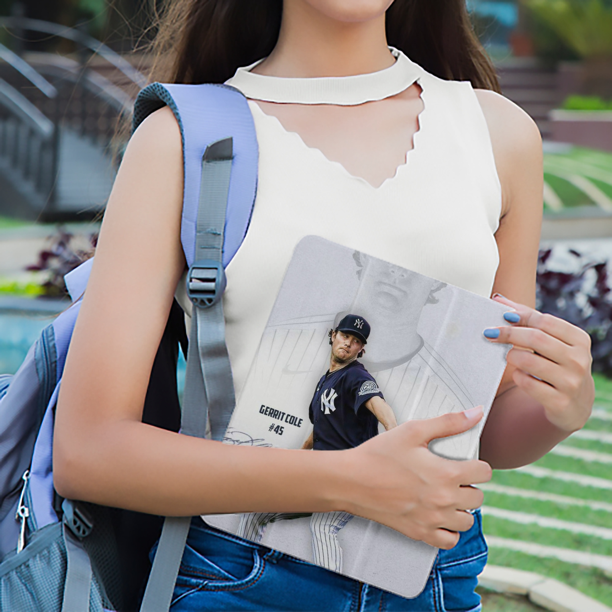 Gerrit Cole 17 Premium Tri-Fold PU Leather & Silicone IPad Case With Pencil Slot – Fits 9.5,10.5,10.9 – Adjustable Stand, Slim, Protective