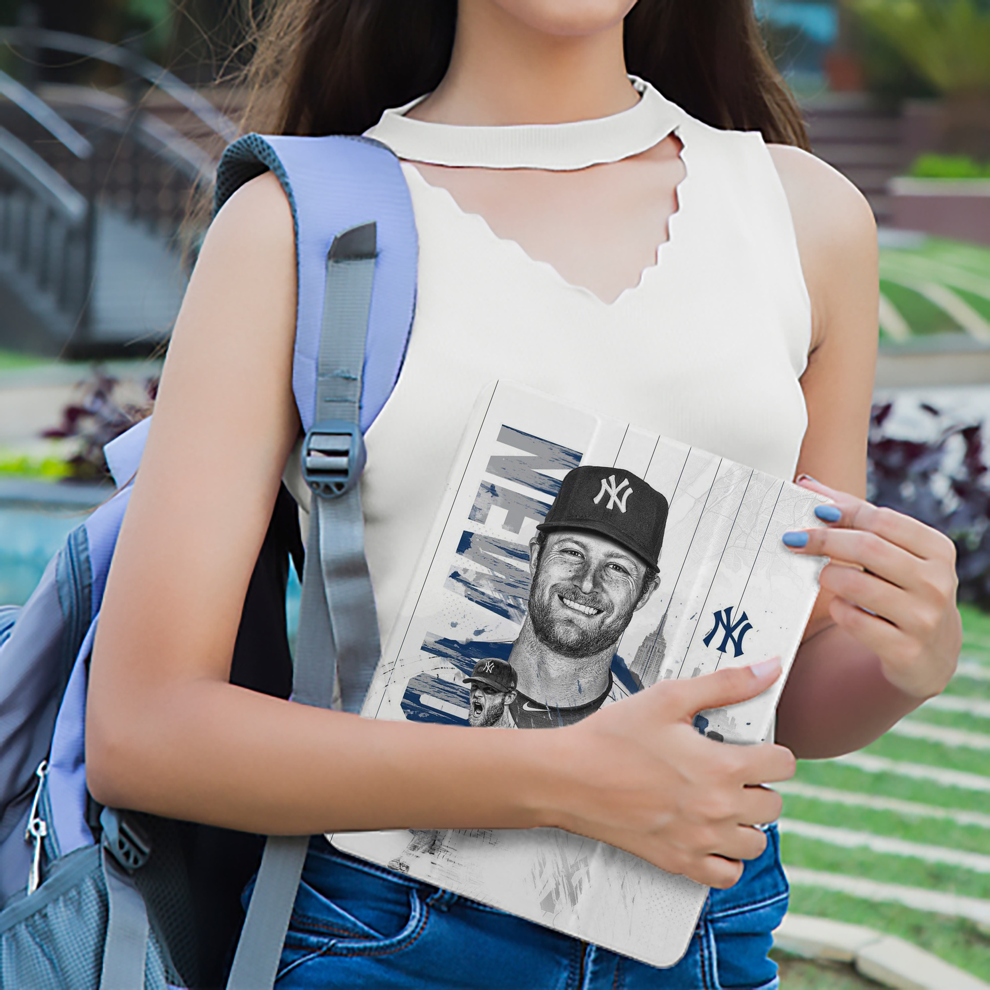 Gerrit Cole 26 Premium Tri-Fold PU Leather & Silicone IPad Case With Pencil Slot – Fits 9.5,10.5,10.9 – Adjustable Stand, Slim, Protective