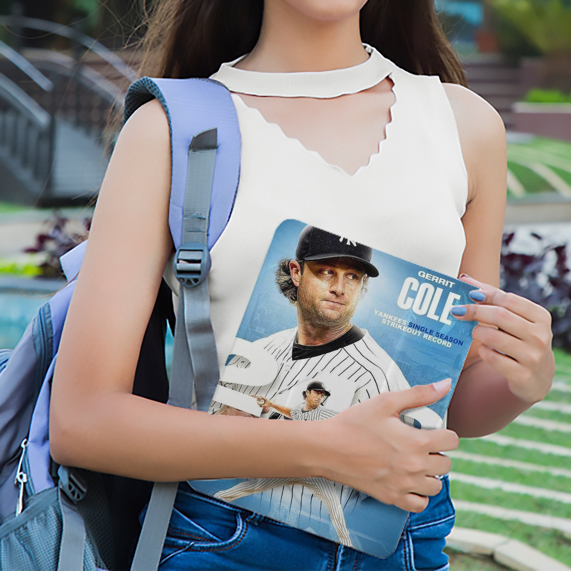 Gerrit Cole 29 Premium Tri-Fold PU Leather & Silicone IPad Case With Pencil Slot – Fits 9.5,10.5,10.9 – Adjustable Stand, Slim, Protective