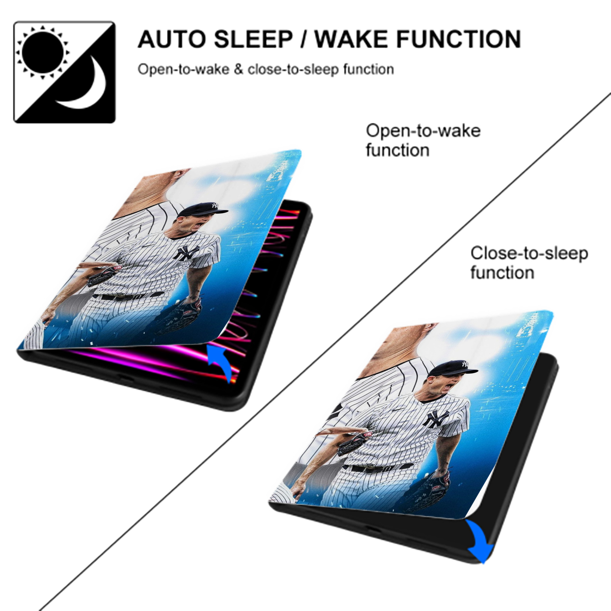 Gerrit Cole 7 IPad Book-Style Case With Pencil Slot – Slim PU & TPU Cover – Full Protection, Precise Fit, Water & Scratch Resistant