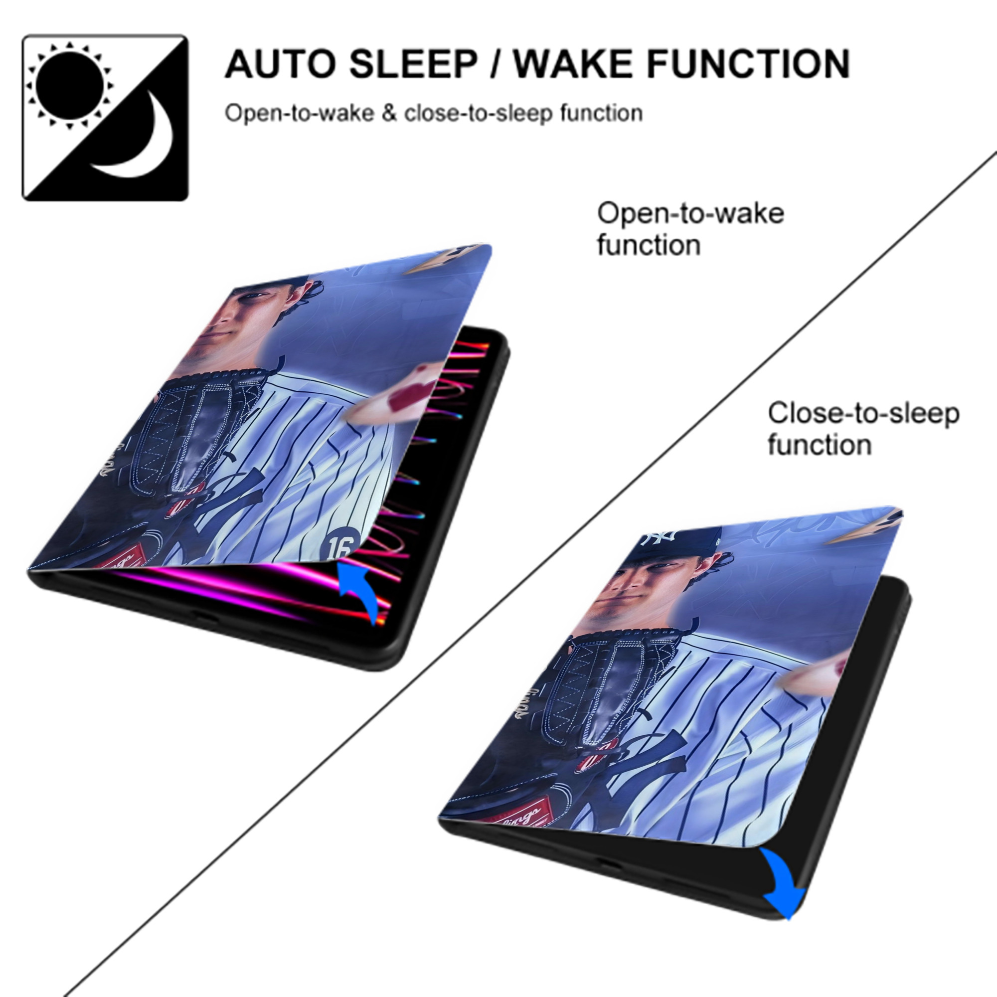 Gerrit Cole 9 IPad Book-Style Case With Pencil Slot – Slim PU & TPU Cover – Full Protection, Precise Fit, Water & Scratch Resistant