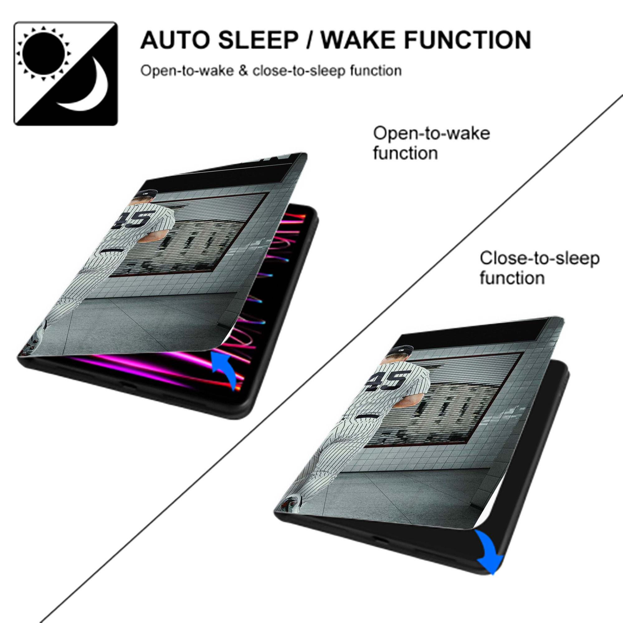 Gerrit Cole 12 IPad Book-Style Case With Pencil Slot – Slim PU & TPU Cover – Full Protection, Precise Fit, Water & Scratch Resistant