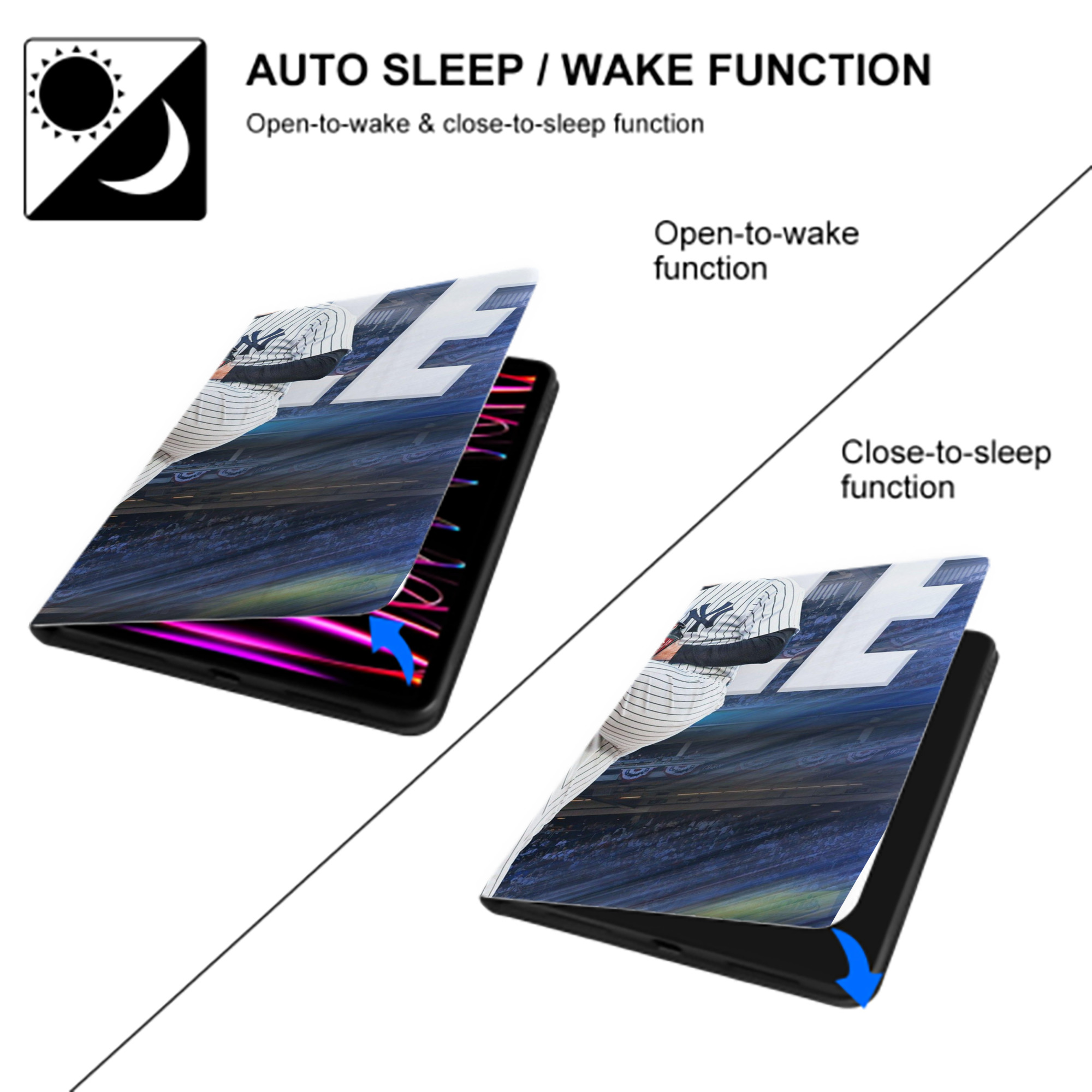 Gerrit Cole 13 IPad Book-Style Case With Pencil Slot – Slim PU & TPU Cover – Full Protection, Precise Fit, Water & Scratch Resistant