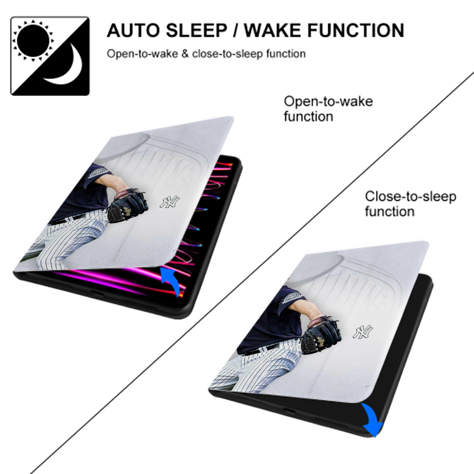 Gerrit Cole 17 IPad Book-Style Case With Pencil Slot – Slim PU & TPU Cover – Full Protection, Precise Fit, Water & Scratch Resistant