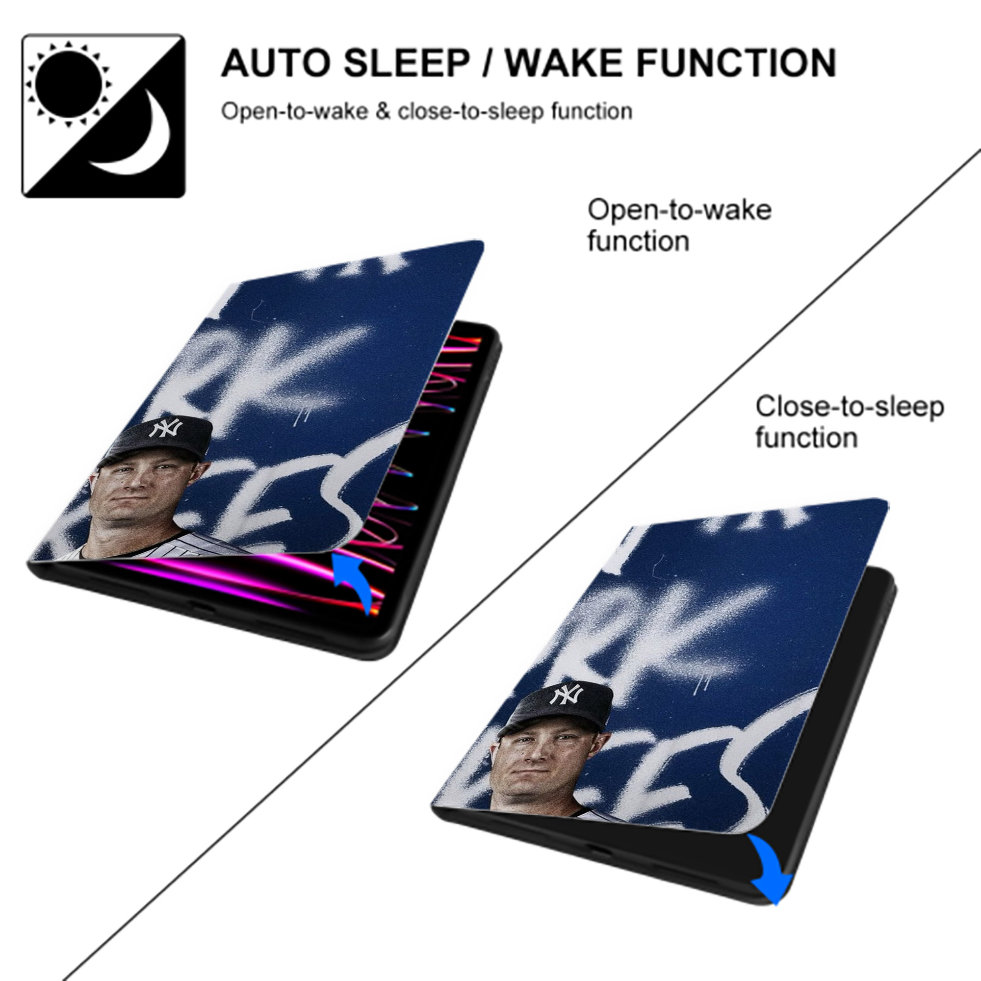 Gerrit Cole 18 IPad Book-Style Case With Pencil Slot – Slim PU & TPU Cover – Full Protection, Precise Fit, Water & Scratch Resistant