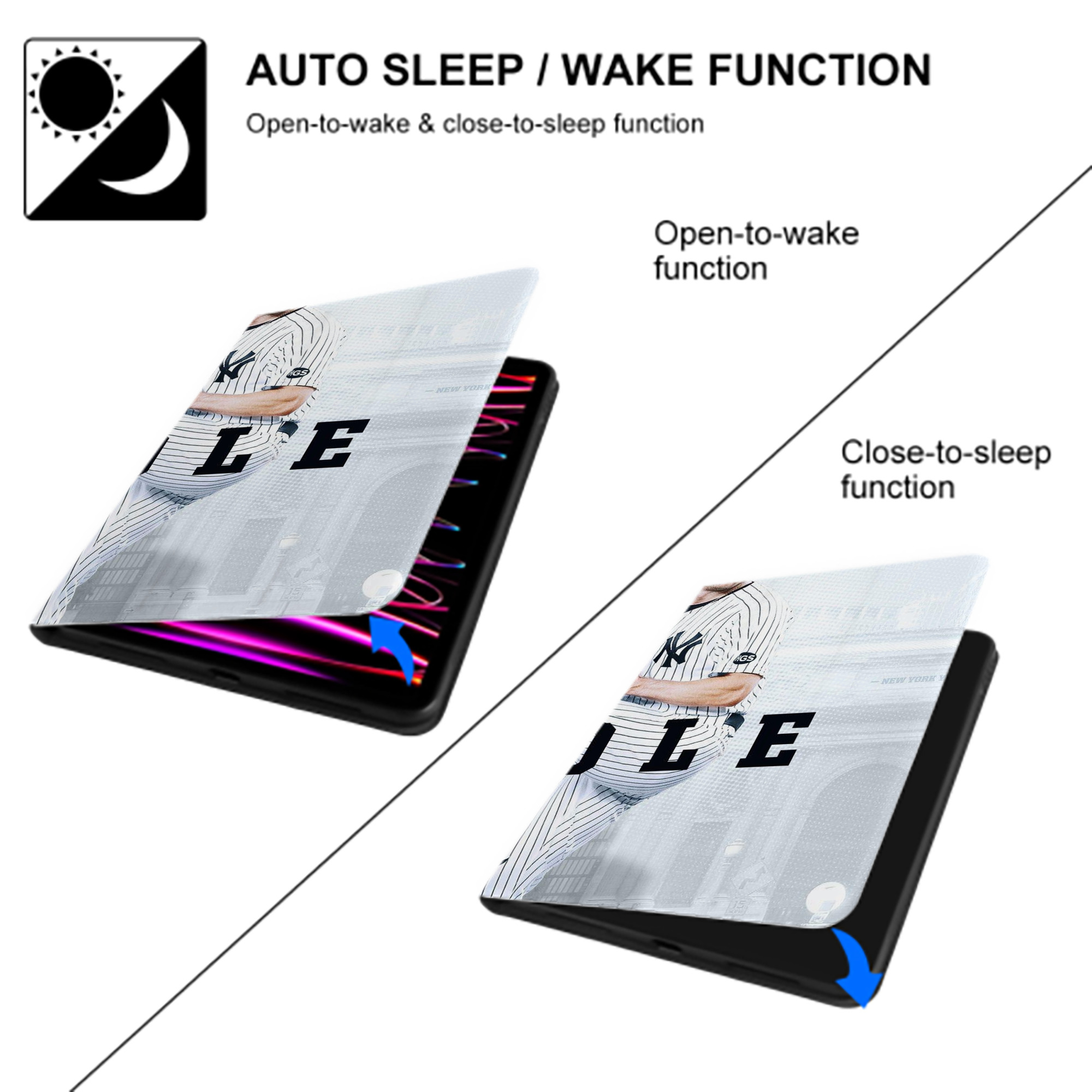 Gerrit Cole 24 IPad Book-Style Case With Pencil Slot – Slim PU & TPU Cover – Full Protection, Precise Fit, Water & Scratch Resistant