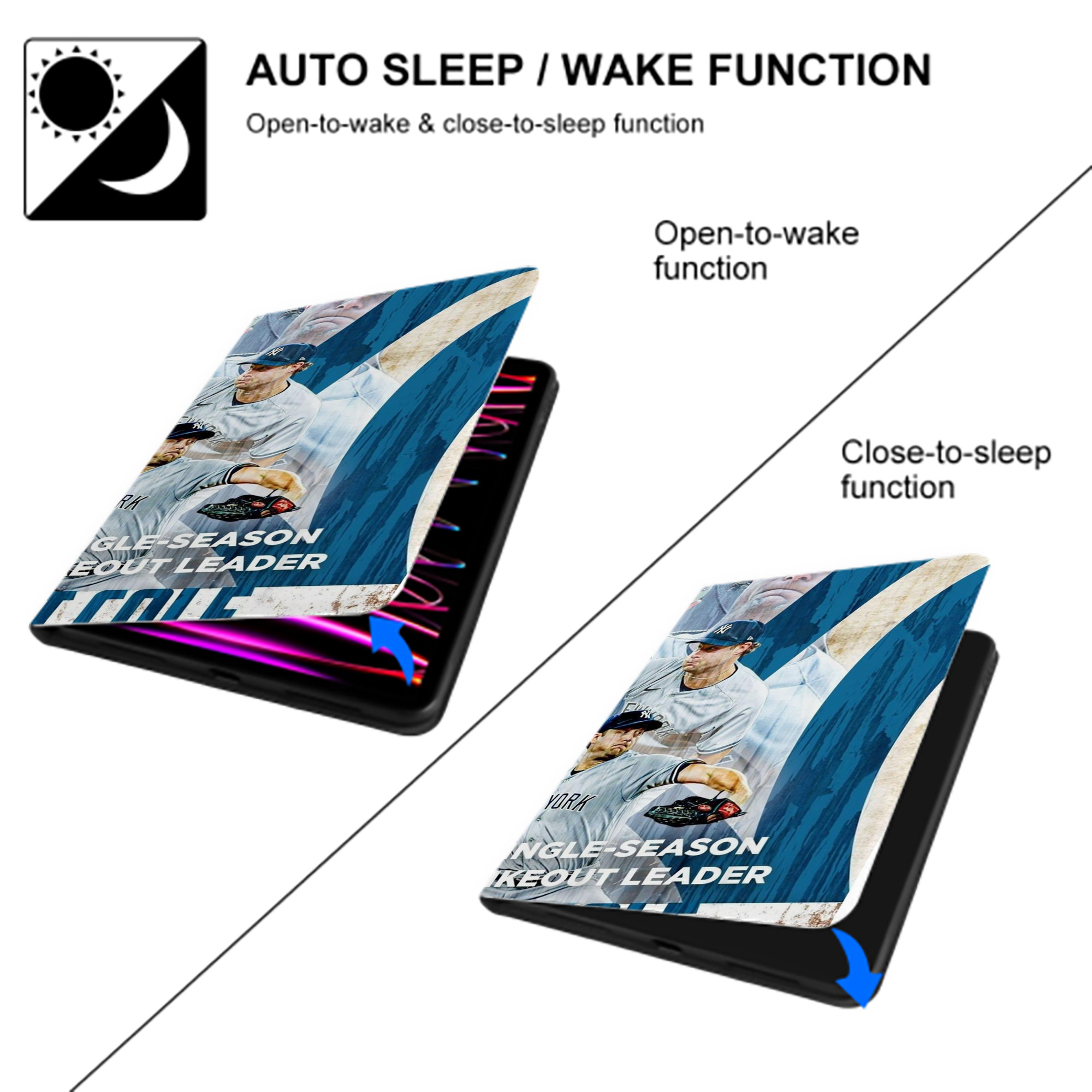 Gerrit Cole 25 IPad Book-Style Case With Pencil Slot – Slim PU & TPU Cover – Full Protection, Precise Fit, Water & Scratch Resistant