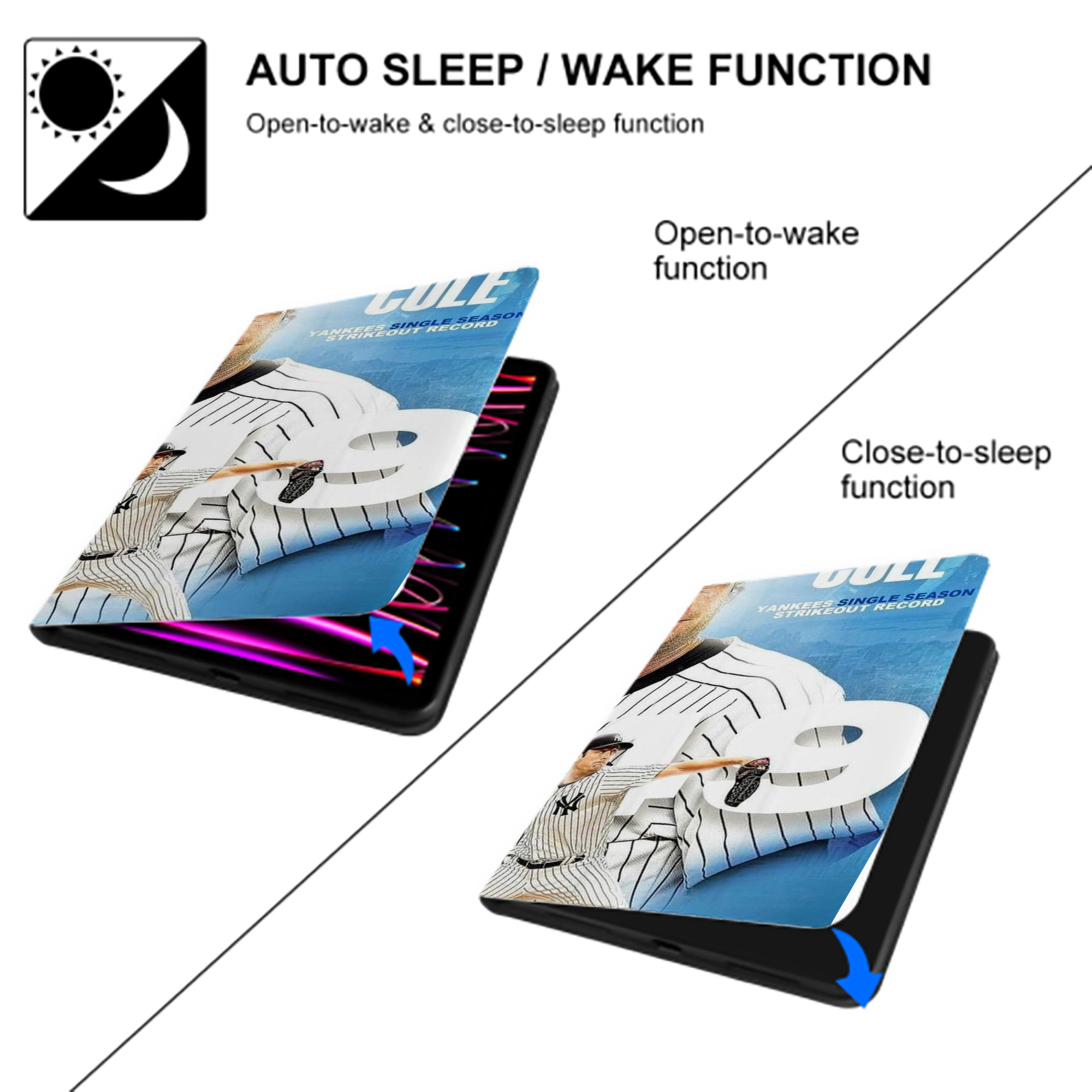 Gerrit Cole 29 IPad Book-Style Case With Pencil Slot – Slim PU & TPU Cover – Full Protection, Precise Fit, Water & Scratch Resistant