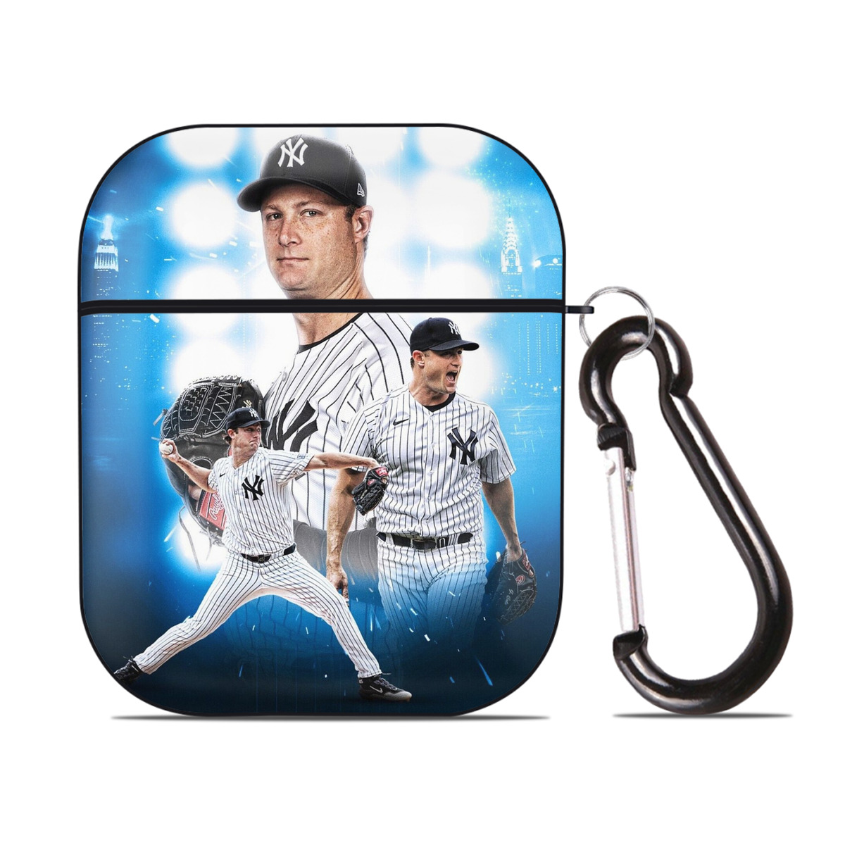 Gerrit Cole 7 AirPods 2 Case Hard Shell Black, Flexible PC Material, Precise Cutouts, Full Protection, Anti-Fingerprint, Washable, Includes Keychain – Durable & Slim Design