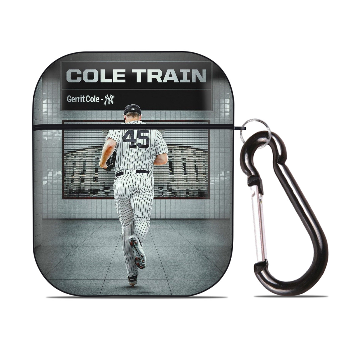 Gerrit Cole 12 AirPods 2 Case Hard Shell Black, Flexible PC Material, Precise Cutouts, Full Protection, Anti-Fingerprint, Washable, Includes Keychain – Durable & Slim Design