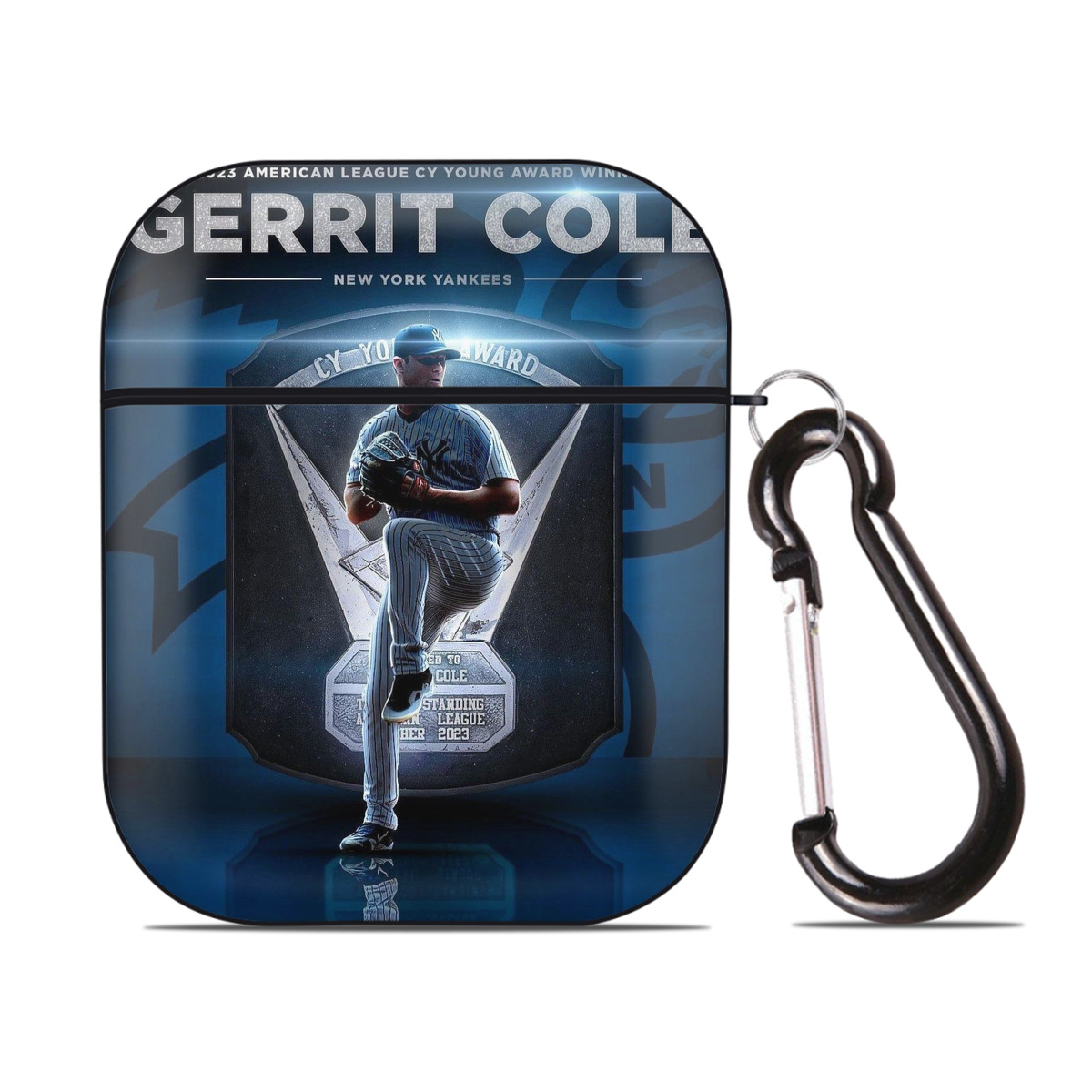 Gerrit Cole 15 AirPods 2 Case Hard Shell Black, Flexible PC Material, Precise Cutouts, Full Protection, Anti-Fingerprint, Washable, Includes Keychain – Durable & Slim Design