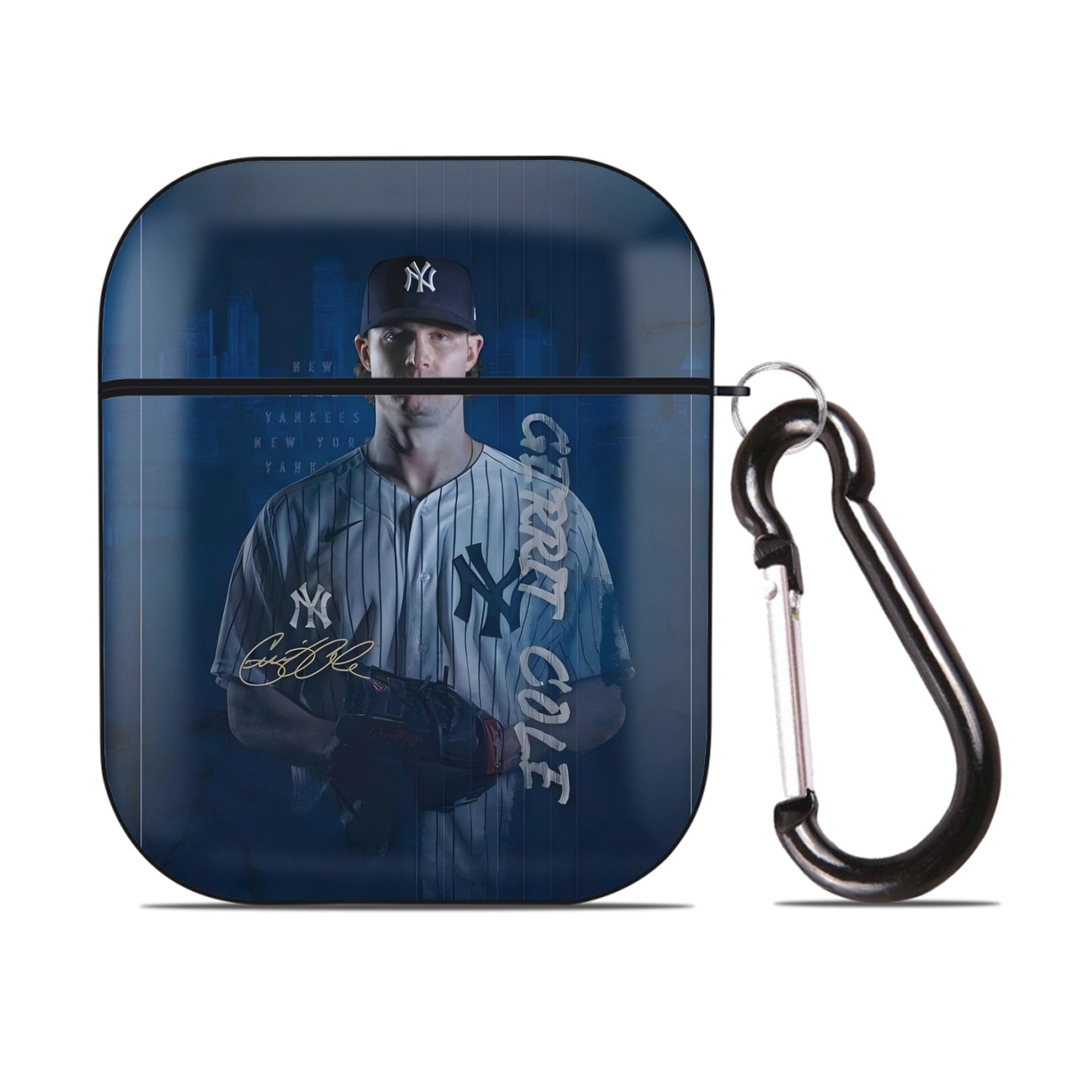 Gerrit Cole 19 AirPods 2 Case Hard Shell Black, Flexible PC Material, Precise Cutouts, Full Protection, Anti-Fingerprint, Washable, Includes Keychain – Durable & Slim Design