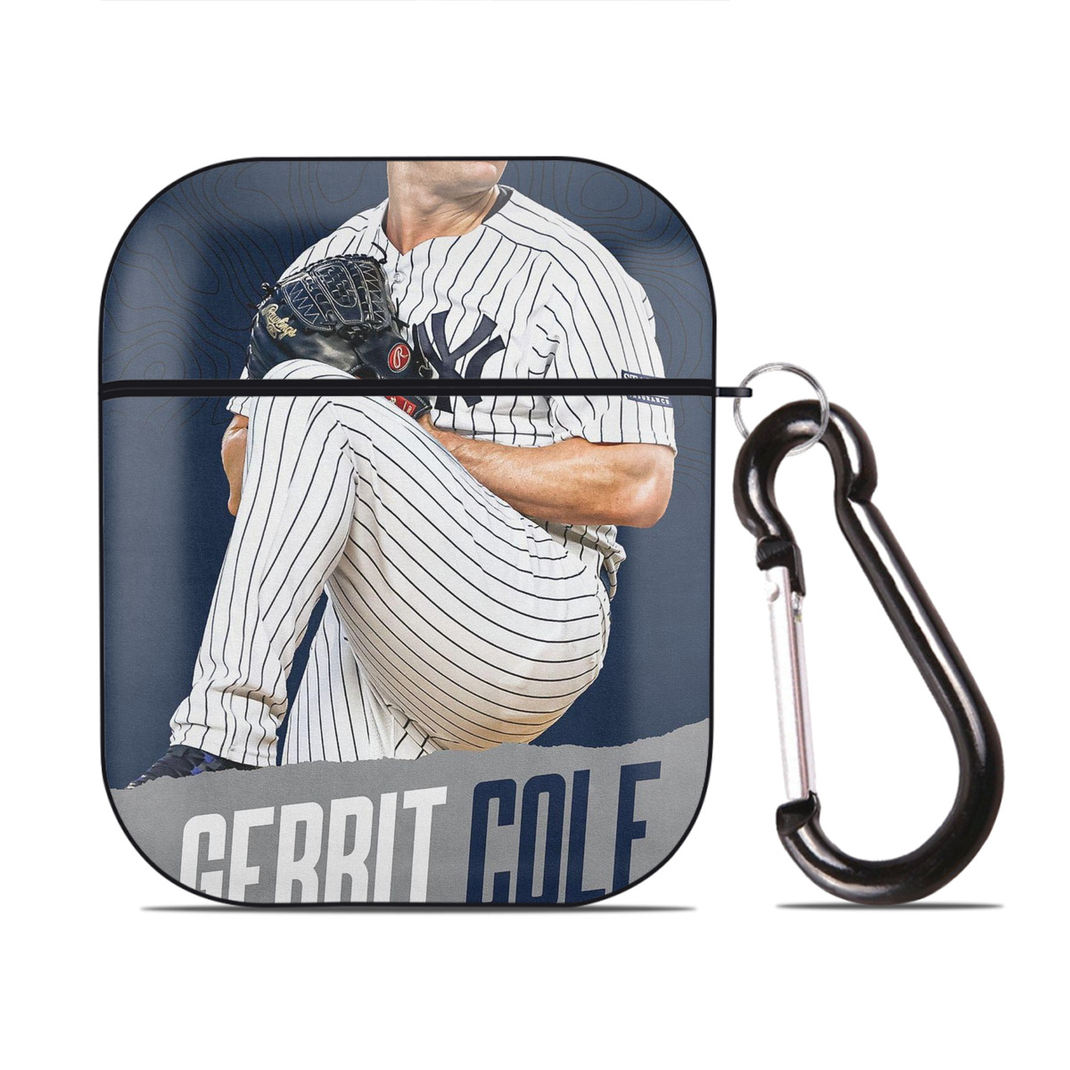 Gerrit Cole 22 AirPods 2 Case Hard Shell Black, Flexible PC Material, Precise Cutouts, Full Protection, Anti-Fingerprint, Washable, Includes Keychain – Durable & Slim Design