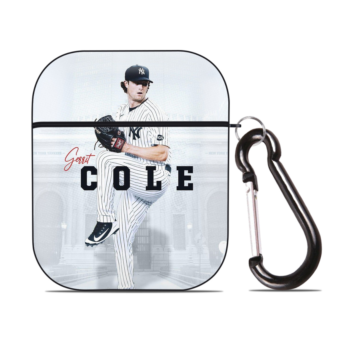 Gerrit Cole 24 AirPods 2 Case Hard Shell Black, Flexible PC Material, Precise Cutouts, Full Protection, Anti-Fingerprint, Washable, Includes Keychain – Durable & Slim Design