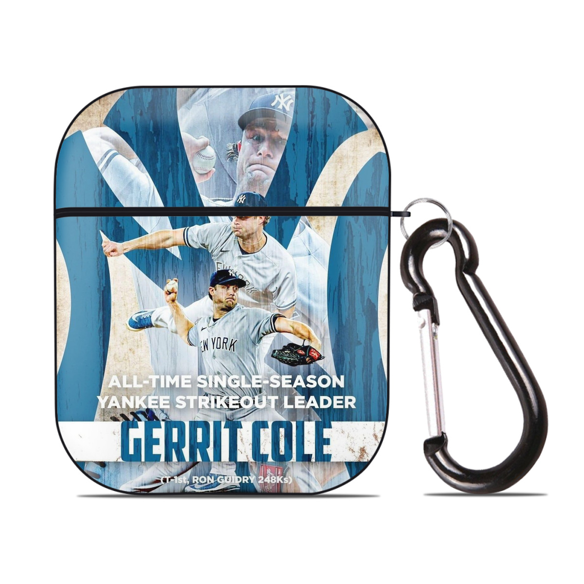 Gerrit Cole 25 AirPods 2 Case Hard Shell Black, Flexible PC Material, Precise Cutouts, Full Protection, Anti-Fingerprint, Washable, Includes Keychain – Durable & Slim Design