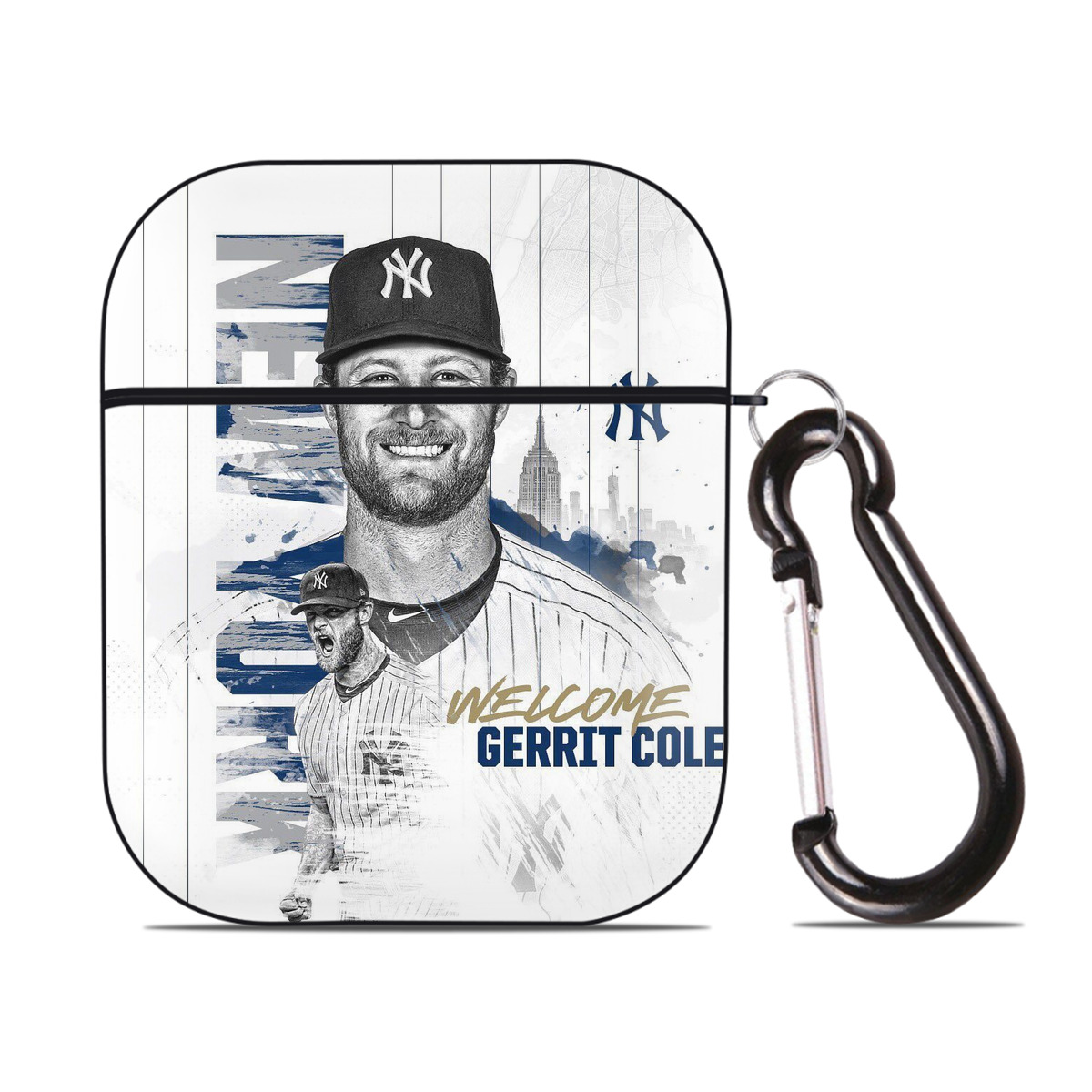 Gerrit Cole 26 AirPods 2 Case Hard Shell Black, Flexible PC Material, Precise Cutouts, Full Protection, Anti-Fingerprint, Washable, Includes Keychain – Durable & Slim Design