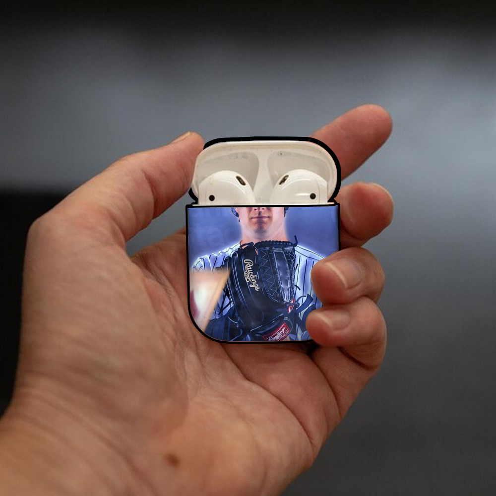 Gerrit Cole 9 AirPods 2 Case Hard Shell Black, Flexible PC Material, Precise Cutouts, Full Protection, Anti-Fingerprint, Washable, Includes Keychain – Durable & Slim Design