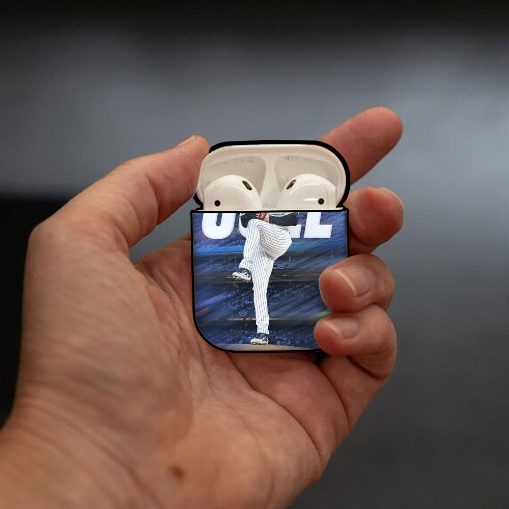 Gerrit Cole 13 AirPods 2 Case Hard Shell Black, Flexible PC Material, Precise Cutouts, Full Protection, Anti-Fingerprint, Washable, Includes Keychain – Durable & Slim Design