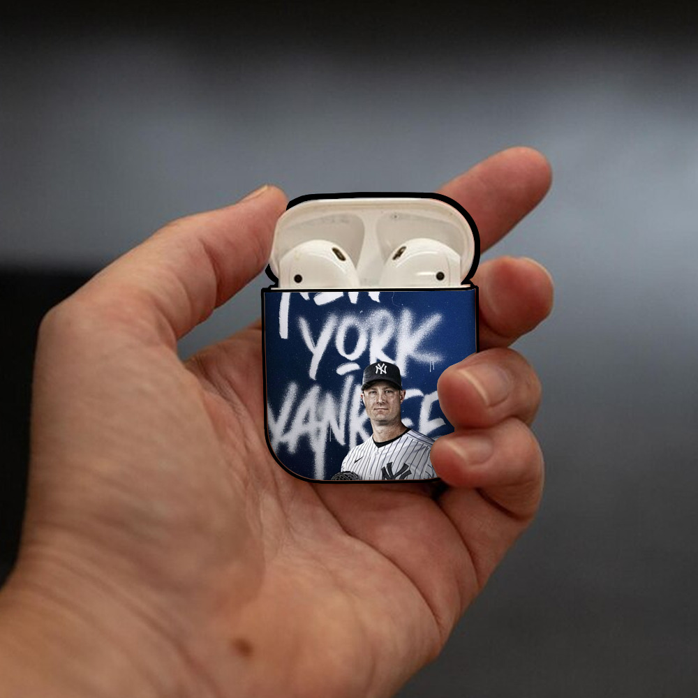 Gerrit Cole 18 AirPods 2 Case Hard Shell Black, Flexible PC Material, Precise Cutouts, Full Protection, Anti-Fingerprint, Washable, Includes Keychain – Durable & Slim Design