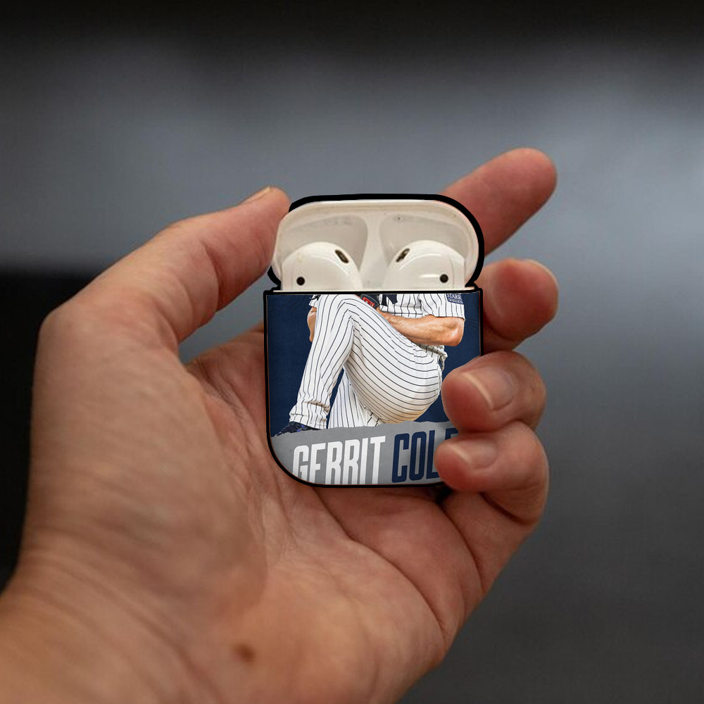 Gerrit Cole 22 AirPods 2 Case Hard Shell Black, Flexible PC Material, Precise Cutouts, Full Protection, Anti-Fingerprint, Washable, Includes Keychain – Durable & Slim Design