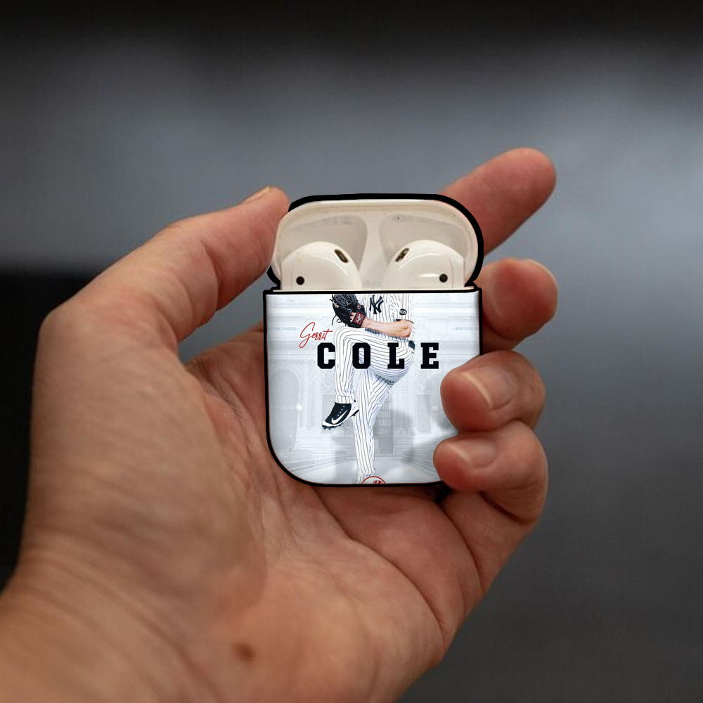 Gerrit Cole 24 AirPods 2 Case Hard Shell Black, Flexible PC Material, Precise Cutouts, Full Protection, Anti-Fingerprint, Washable, Includes Keychain – Durable & Slim Design