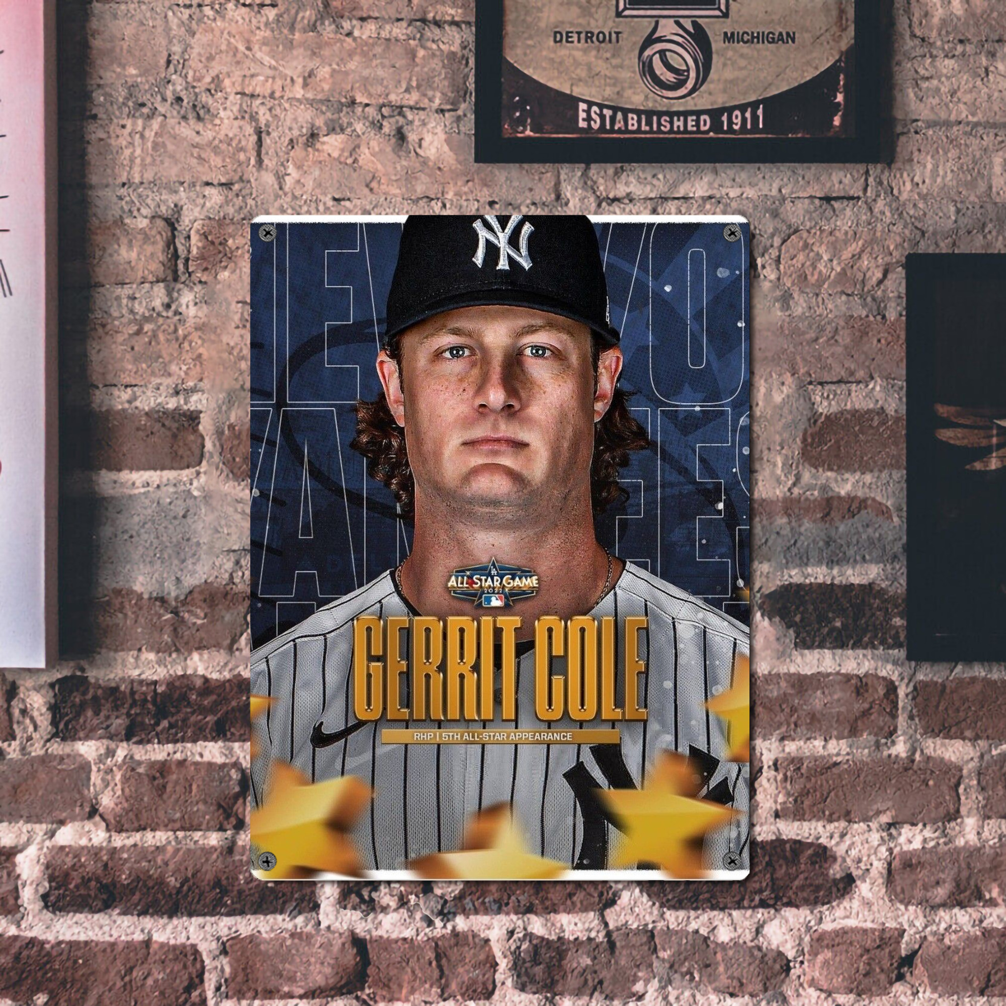 Gerrit Cole 5 Vintage Metal Tin Sign 12x16inch – Retro Wall Art Decor For Home, Bar, Kitchen, Bedroom, Office – Durable Iron Sheet Poster, Easy To Hang, Full-Color Printing