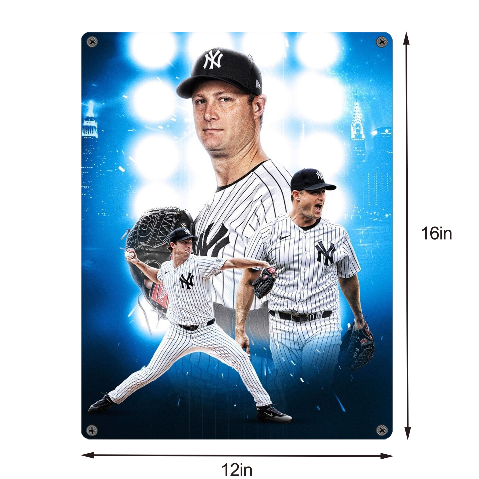 Gerrit Cole 7 Vintage Metal Tin Sign 12x16inch – Retro Wall Art Decor For Home, Bar, Kitchen, Bedroom, Office – Durable Iron Sheet Poster, Easy To Hang, Full-Color Printing