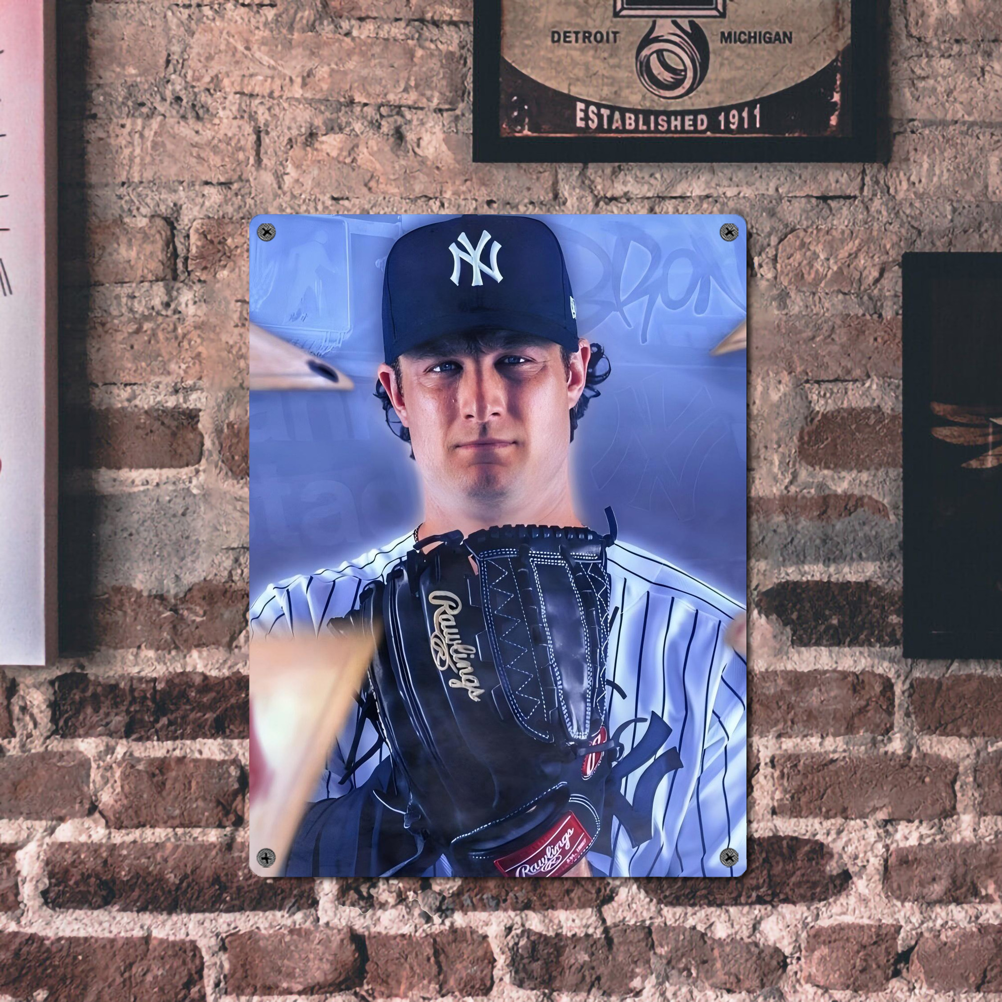 Gerrit Cole 9 Vintage Metal Tin Sign 12x16inch – Retro Wall Art Decor For Home, Bar, Kitchen, Bedroom, Office – Durable Iron Sheet Poster, Easy To Hang, Full-Color Printing