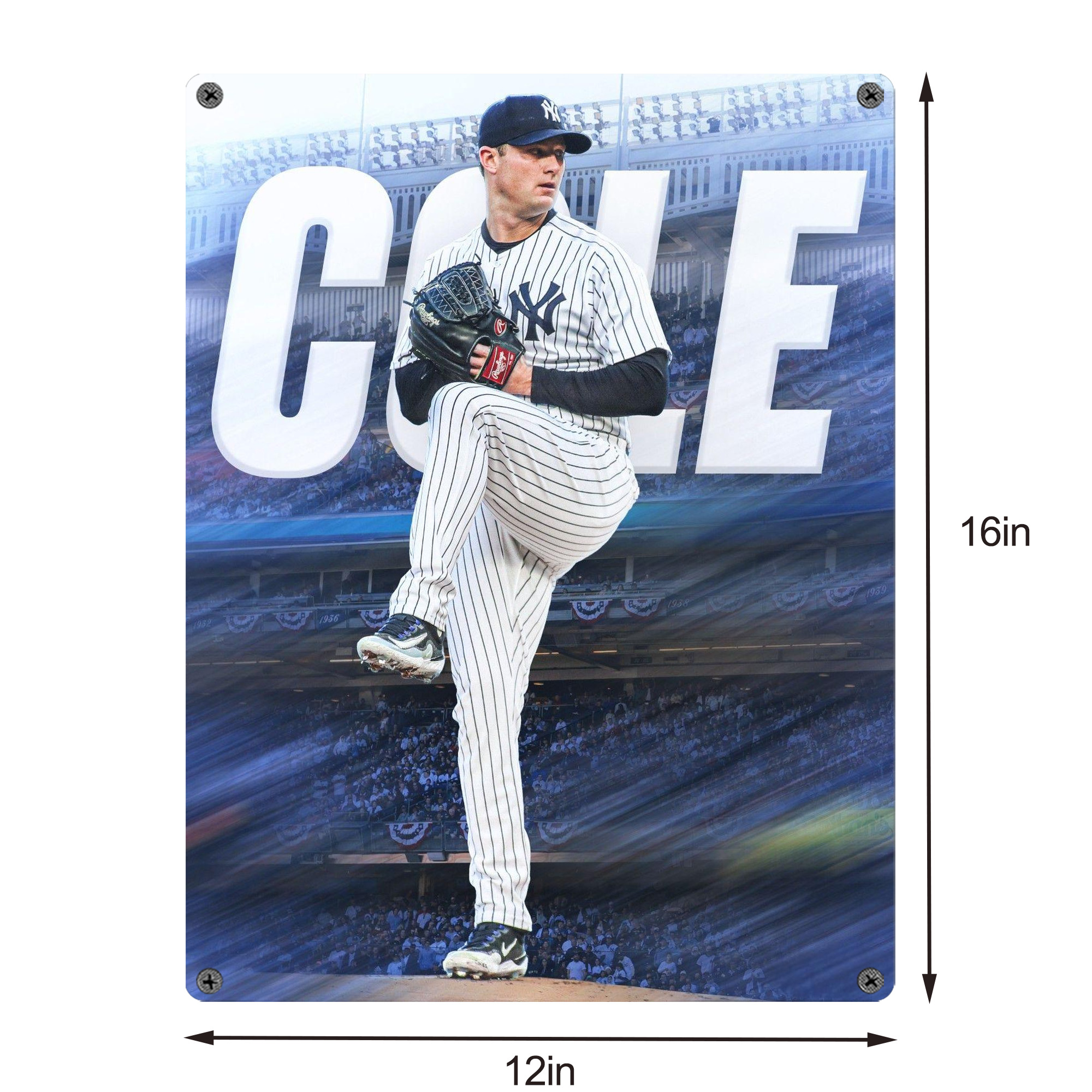 Gerrit Cole 13 Vintage Metal Tin Sign 12x16inch – Retro Wall Art Decor For Home, Bar, Kitchen, Bedroom, Office – Durable Iron Sheet Poster, Easy To Hang, Full-Color Printing