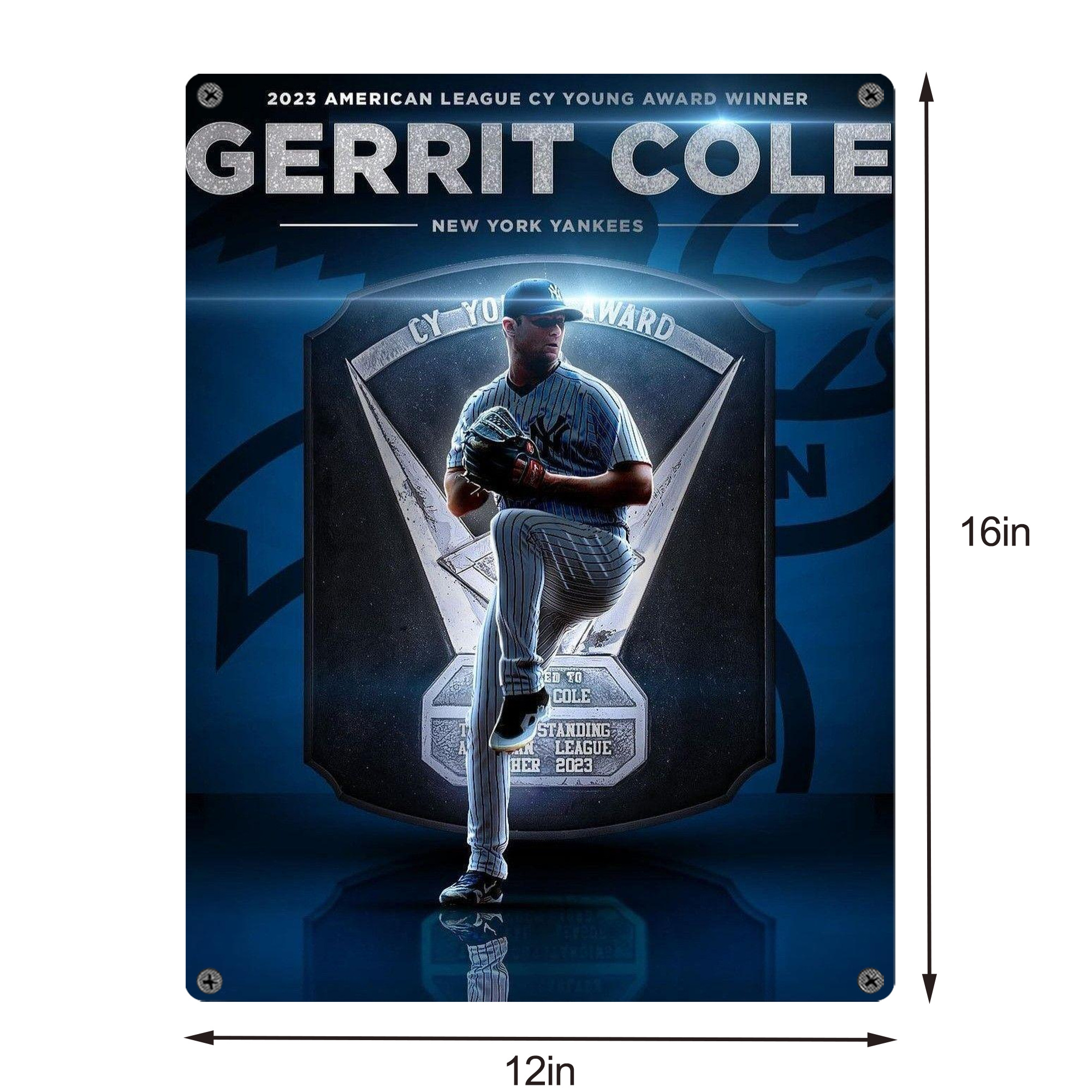 Gerrit Cole 15 Vintage Metal Tin Sign 12x16inch – Retro Wall Art Decor For Home, Bar, Kitchen, Bedroom, Office – Durable Iron Sheet Poster, Easy To Hang, Full-Color Printing