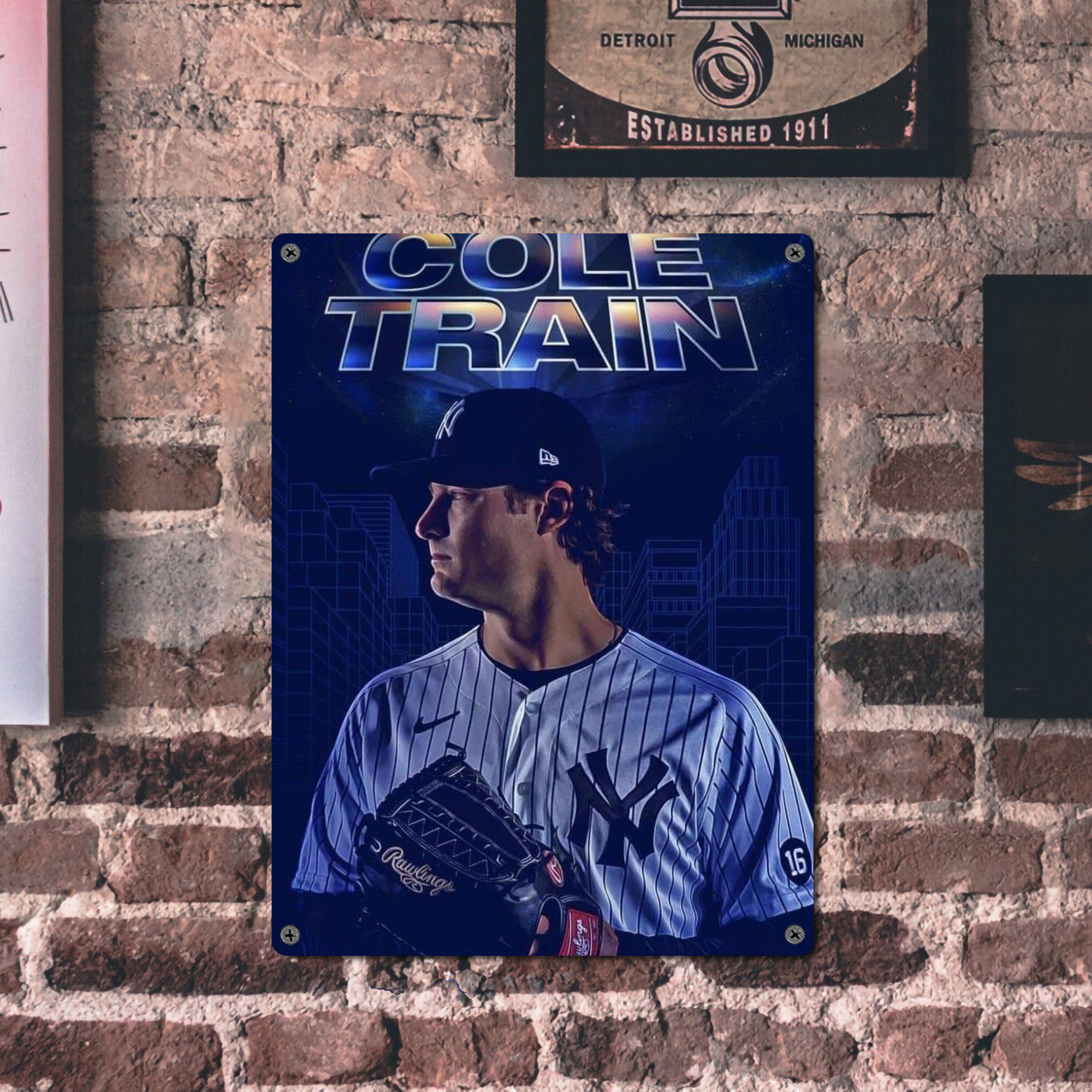 Gerrit Cole 16 Vintage Metal Tin Sign 12x16inch – Retro Wall Art Decor For Home, Bar, Kitchen, Bedroom, Office – Durable Iron Sheet Poster, Easy To Hang, Full-Color Printing