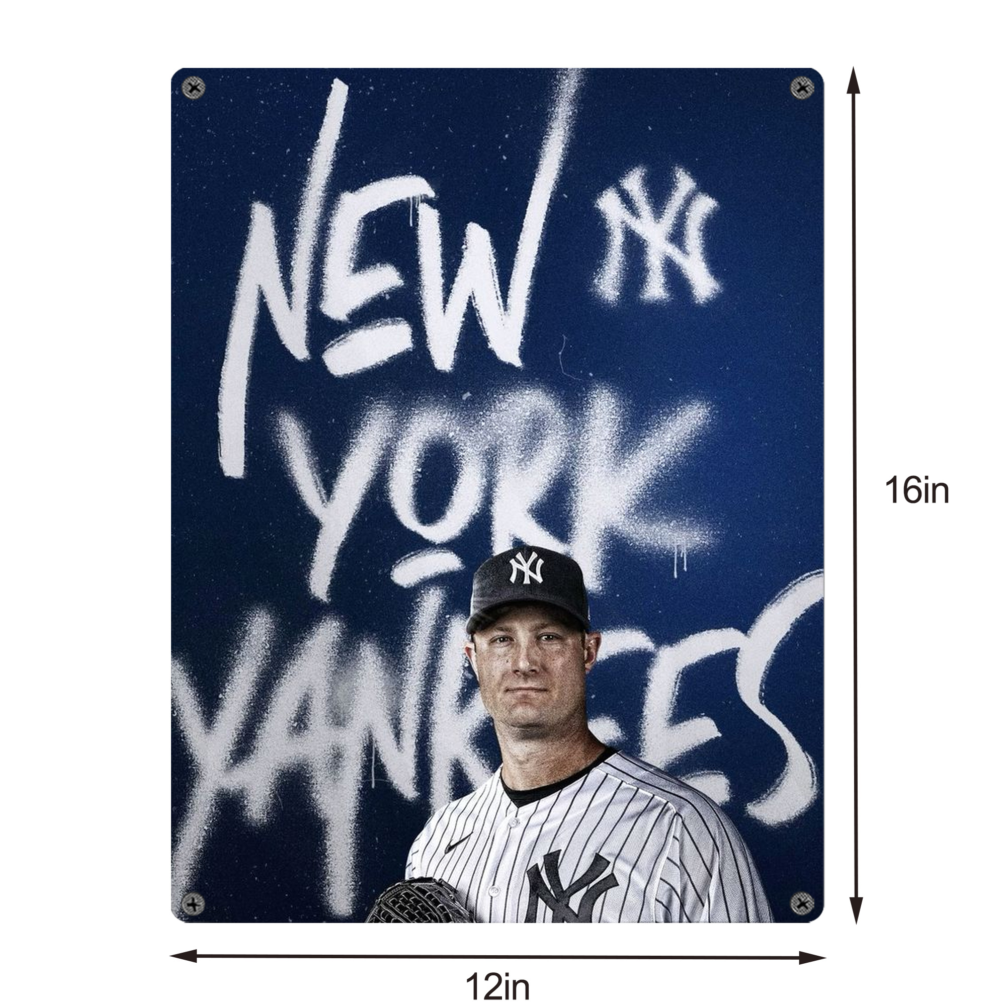 Gerrit Cole 18 Vintage Metal Tin Sign 12x16inch – Retro Wall Art Decor For Home, Bar, Kitchen, Bedroom, Office – Durable Iron Sheet Poster, Easy To Hang, Full-Color Printing