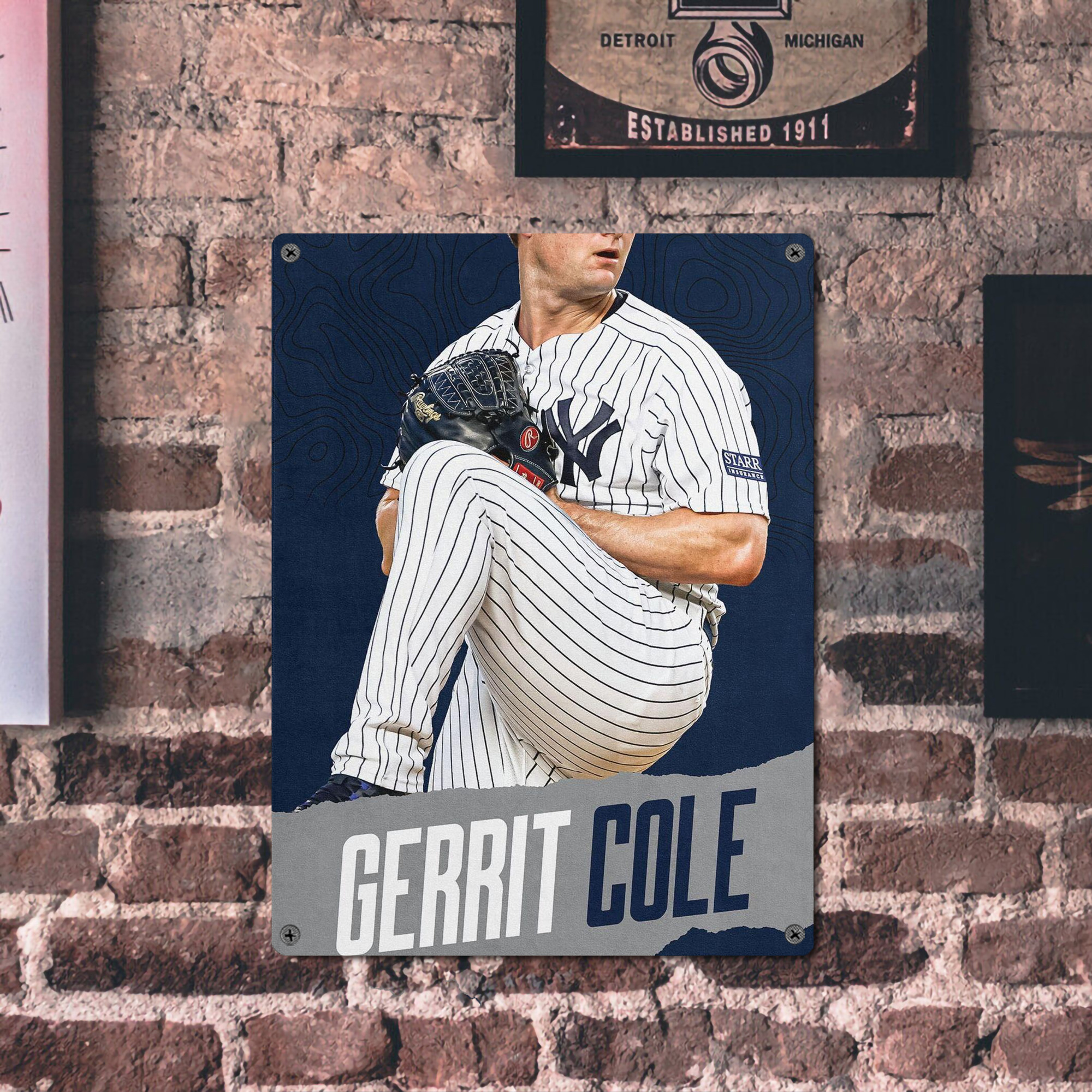 Gerrit Cole 22 Vintage Metal Tin Sign 12x16inch – Retro Wall Art Decor For Home, Bar, Kitchen, Bedroom, Office – Durable Iron Sheet Poster, Easy To Hang, Full-Color Printing