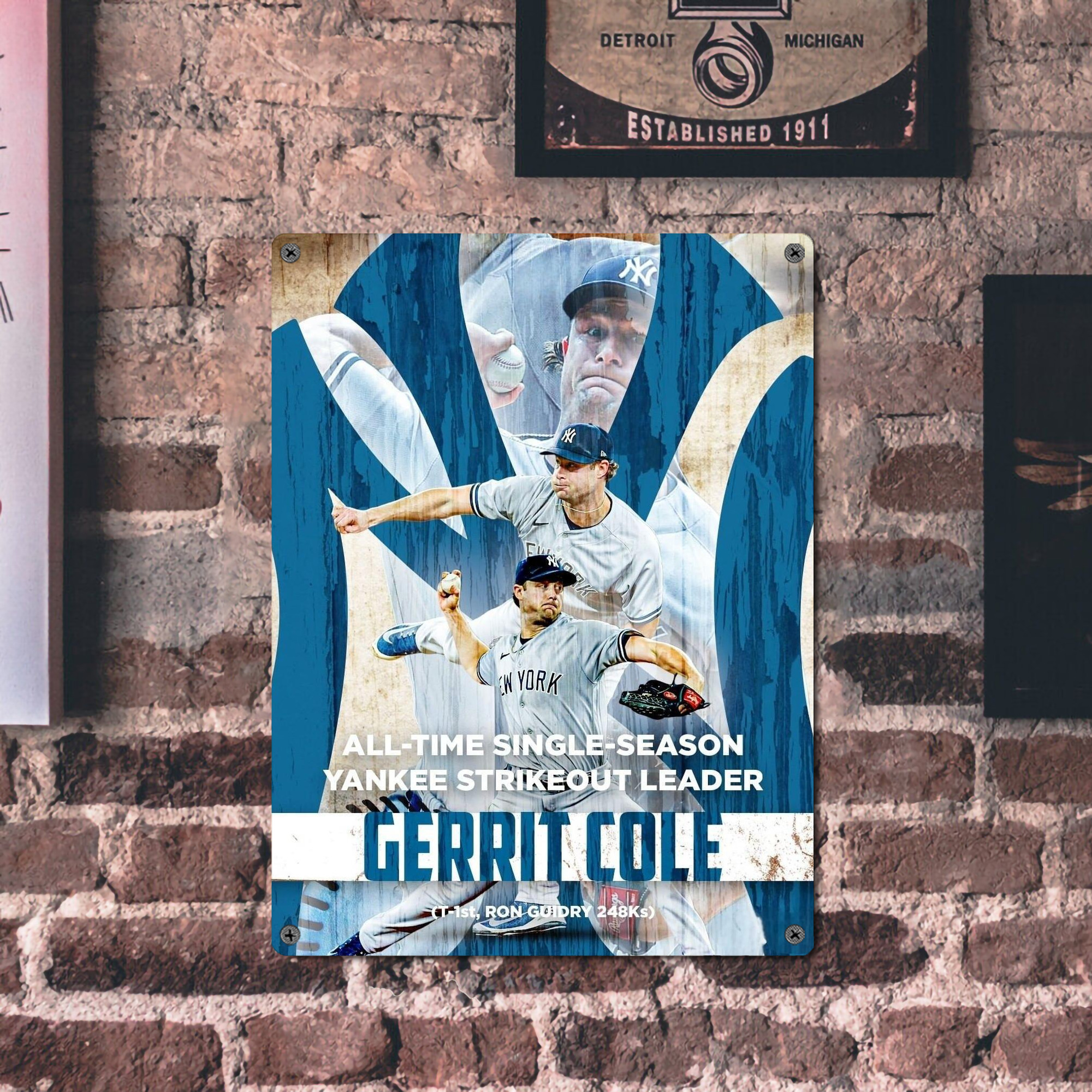 Gerrit Cole 25 Vintage Metal Tin Sign 12x16inch – Retro Wall Art Decor For Home, Bar, Kitchen, Bedroom, Office – Durable Iron Sheet Poster, Easy To Hang, Full-Color Printing