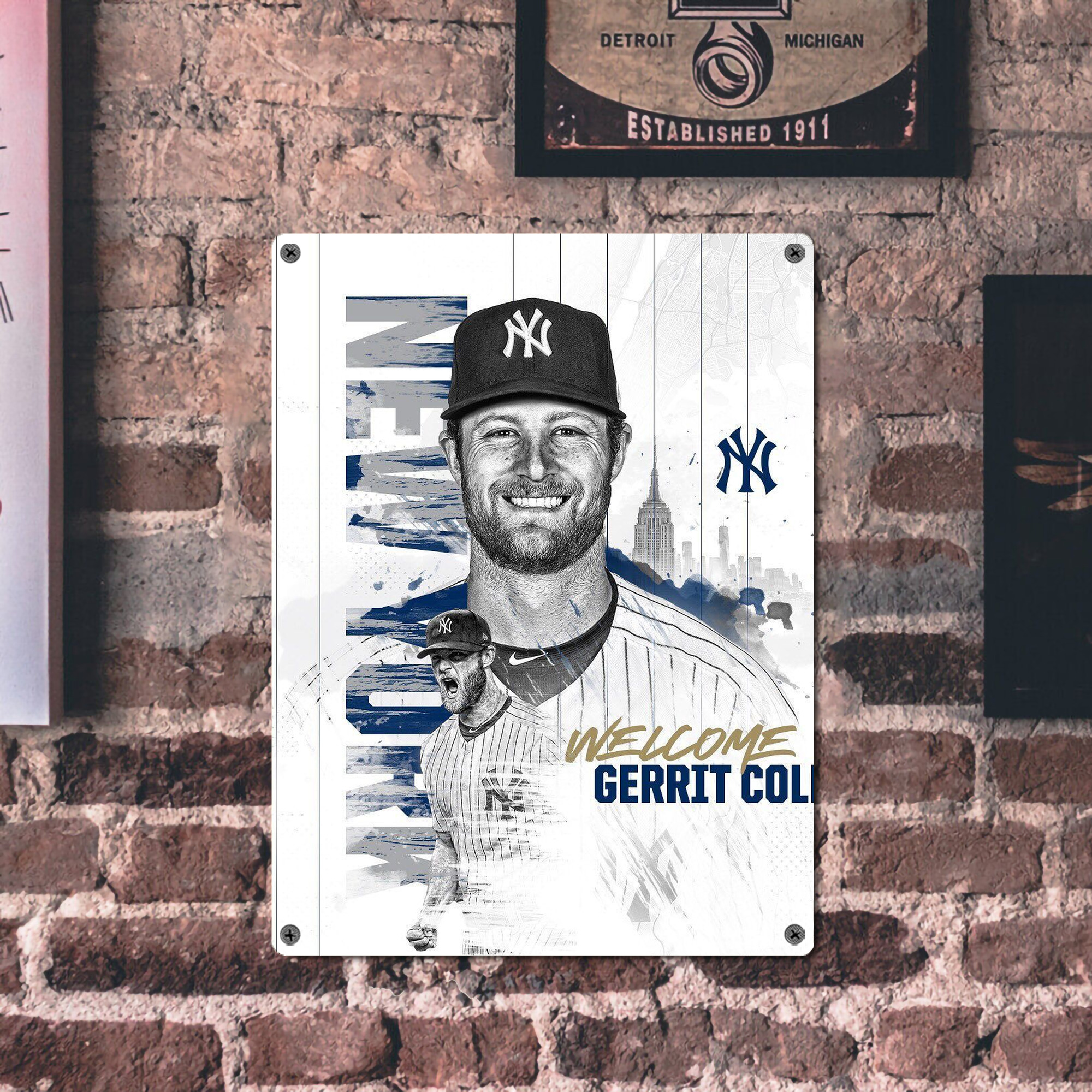 Gerrit Cole 26 Vintage Metal Tin Sign 12x16inch – Retro Wall Art Decor For Home, Bar, Kitchen, Bedroom, Office – Durable Iron Sheet Poster, Easy To Hang, Full-Color Printing