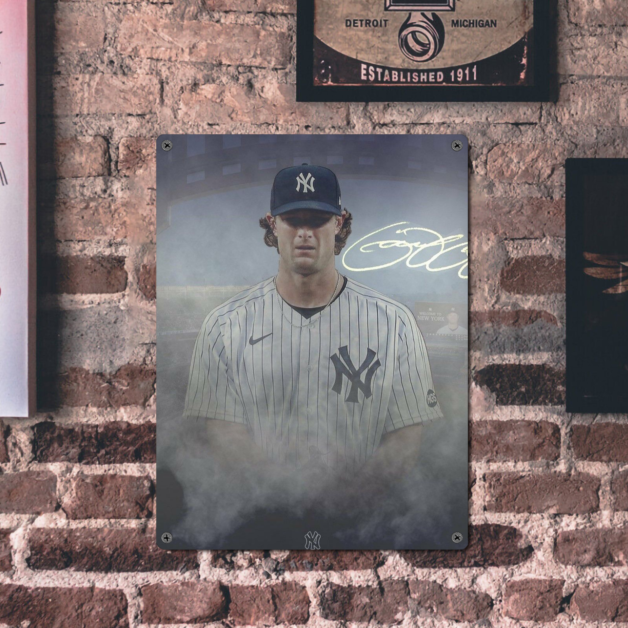 Gerrit Cole 27 Vintage Metal Tin Sign 12x16inch – Retro Wall Art Decor For Home, Bar, Kitchen, Bedroom, Office – Durable Iron Sheet Poster, Easy To Hang, Full-Color Printing