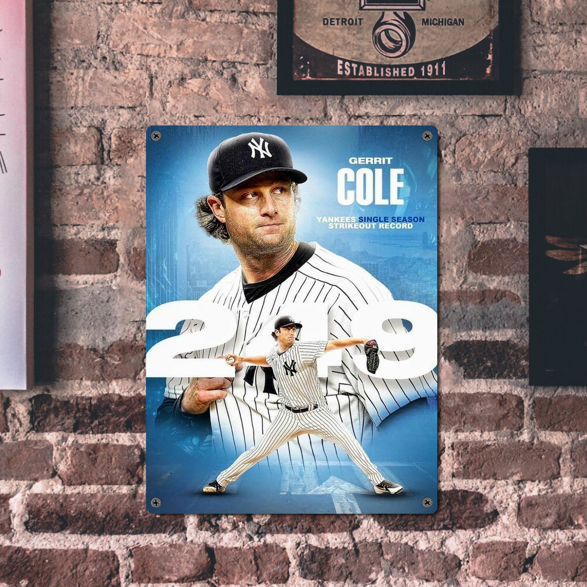 Gerrit Cole 29 Vintage Metal Tin Sign 12x16inch – Retro Wall Art Decor For Home, Bar, Kitchen, Bedroom, Office – Durable Iron Sheet Poster, Easy To Hang, Full-Color Printing