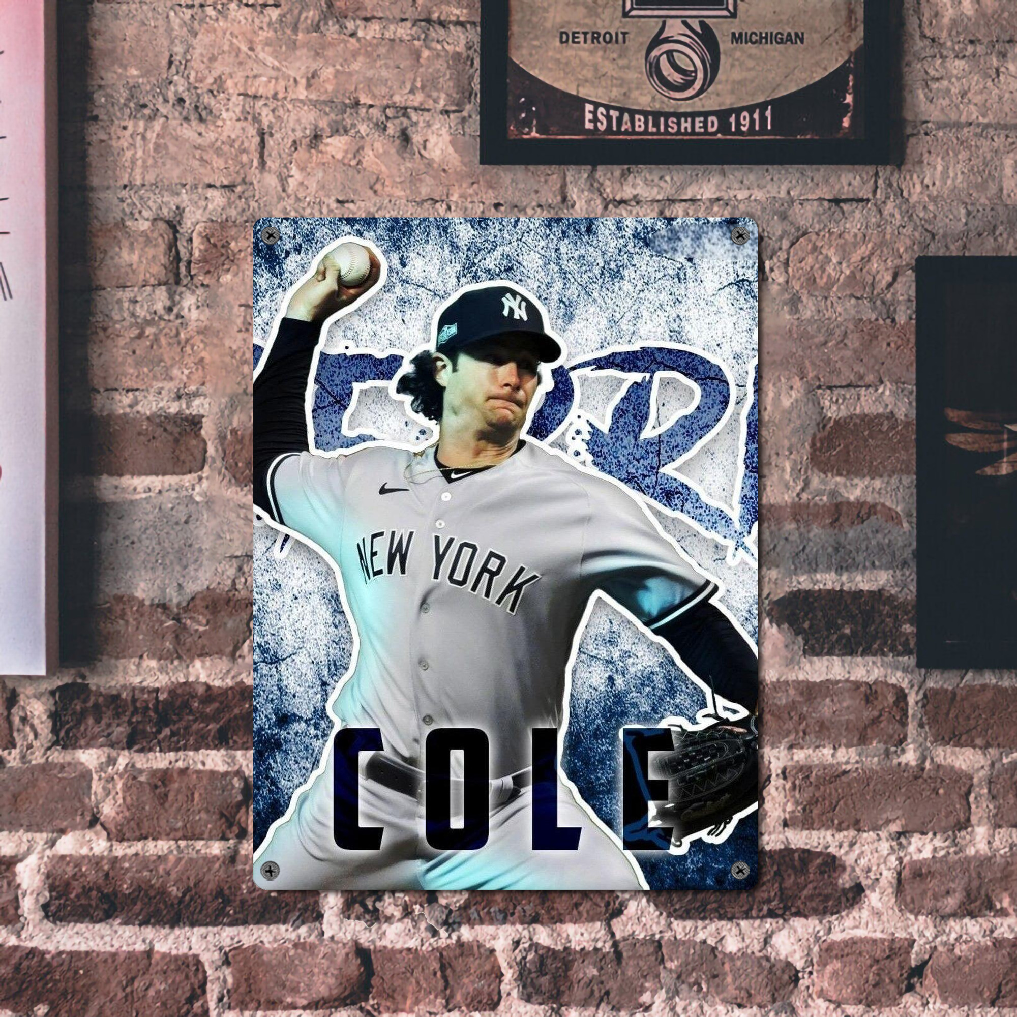 Gerrit Cole 31 Vintage Metal Tin Sign 12x16inch – Retro Wall Art Decor For Home, Bar, Kitchen, Bedroom, Office – Durable Iron Sheet Poster, Easy To Hang, Full-Color Printing