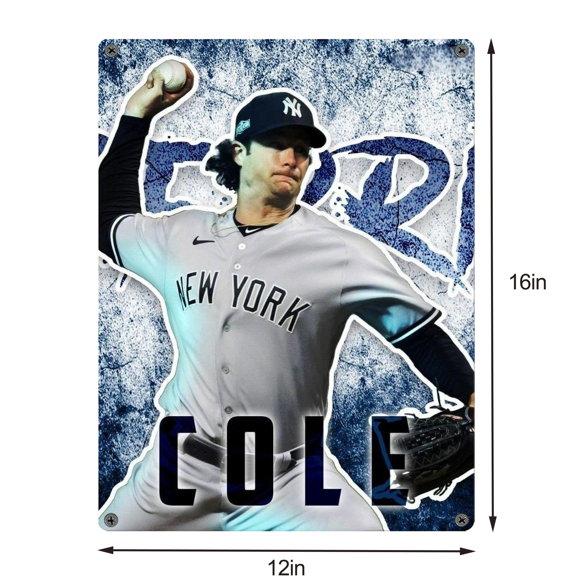 Gerrit Cole 31 Vintage Metal Tin Sign 12x16inch – Retro Wall Art Decor For Home, Bar, Kitchen, Bedroom, Office – Durable Iron Sheet Poster, Easy To Hang, Full-Color Printing