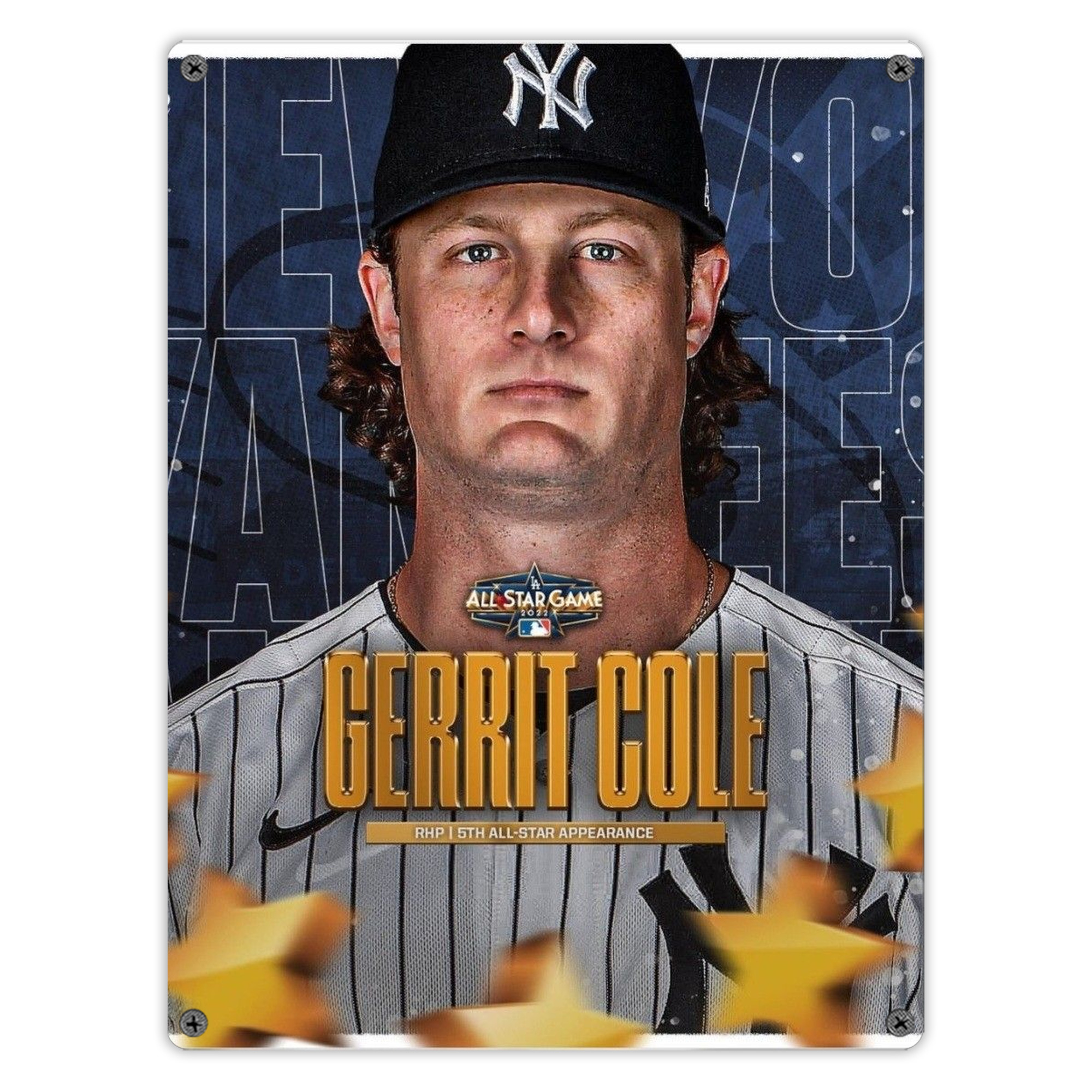 Gerrit Cole 5 Vintage Metal Tin Sign 12x16inch – Retro Wall Art Decor For Home, Bar, Kitchen, Bedroom, Office – Durable Iron Sheet Poster, Easy To Hang, Full-Color Printing
