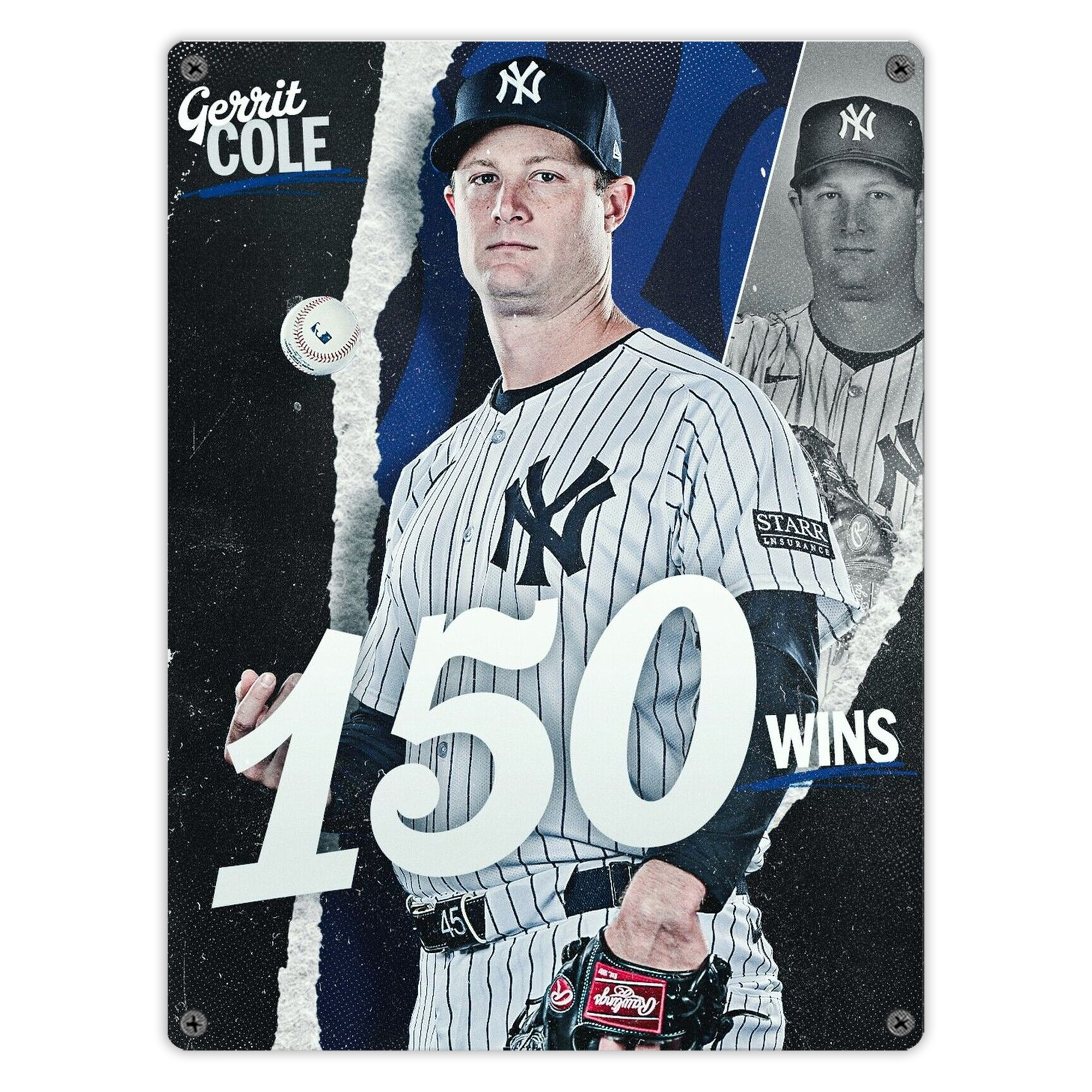 Gerrit Cole 10 Vintage Metal Tin Sign 12x16inch – Retro Wall Art Decor For Home, Bar, Kitchen, Bedroom, Office – Durable Iron Sheet Poster, Easy To Hang, Full-Color Printing